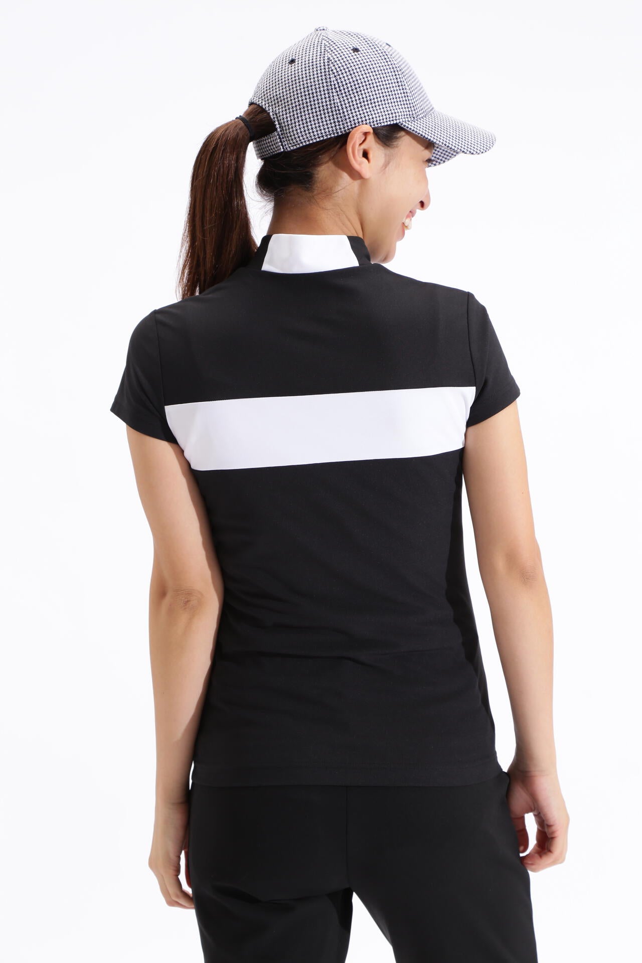 UPF50+ 接触冷感 半袖 モックネック プルオーバー (WOMENS SPORT)