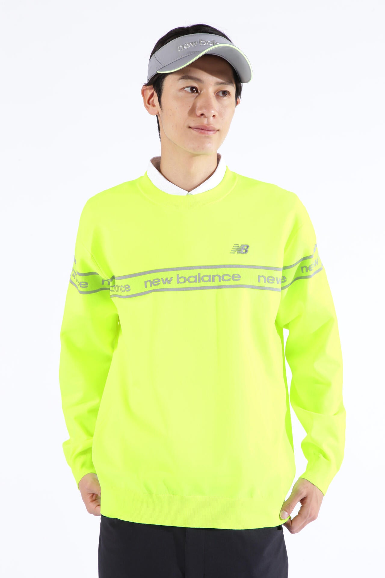 ロゴ×ガーター×プレーン クルーネック ニット プルオーバー (MENS SPORT)