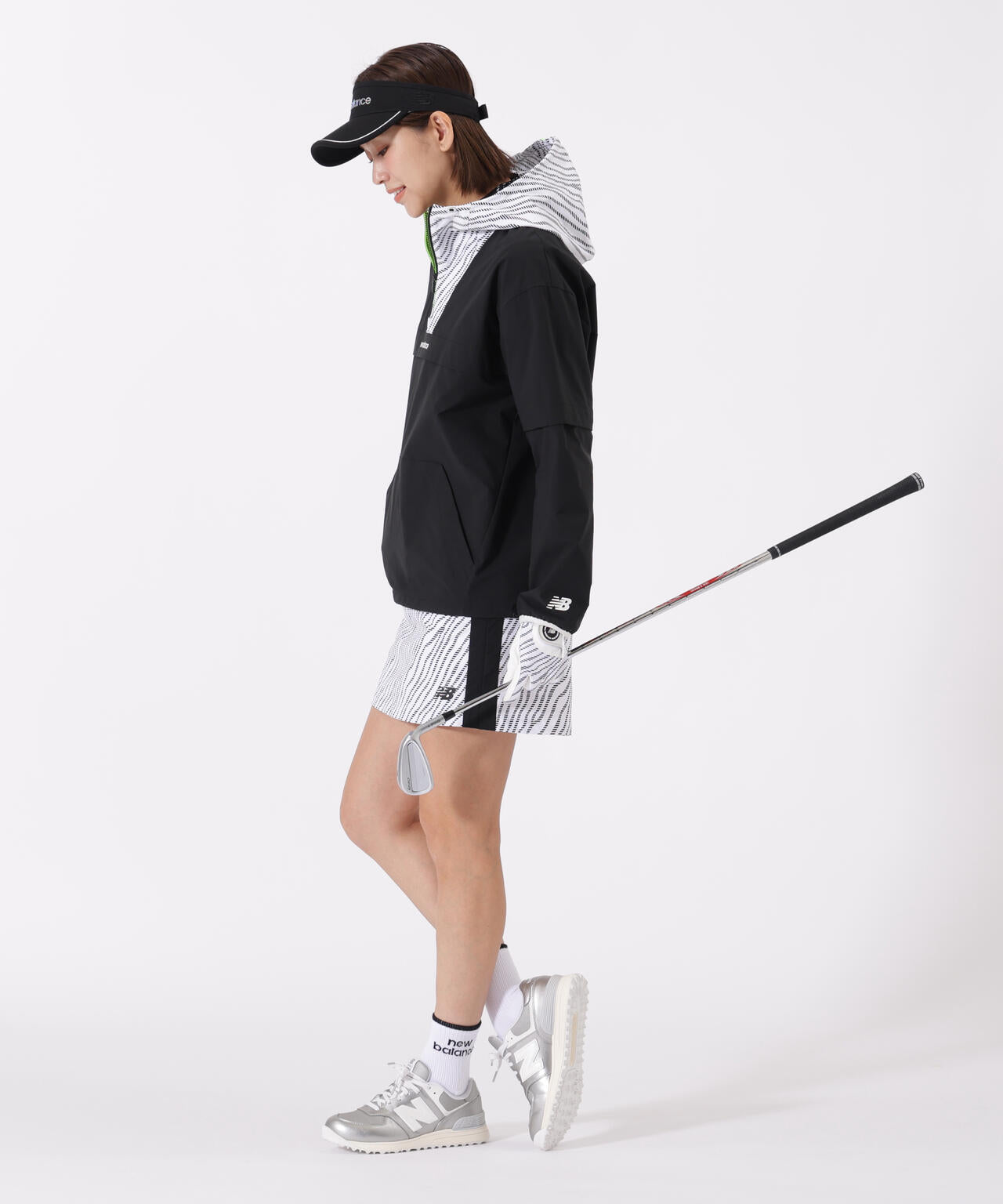 袖脱着 2WAY ハーフジップ プルオーバー フーディー (WOMENS)