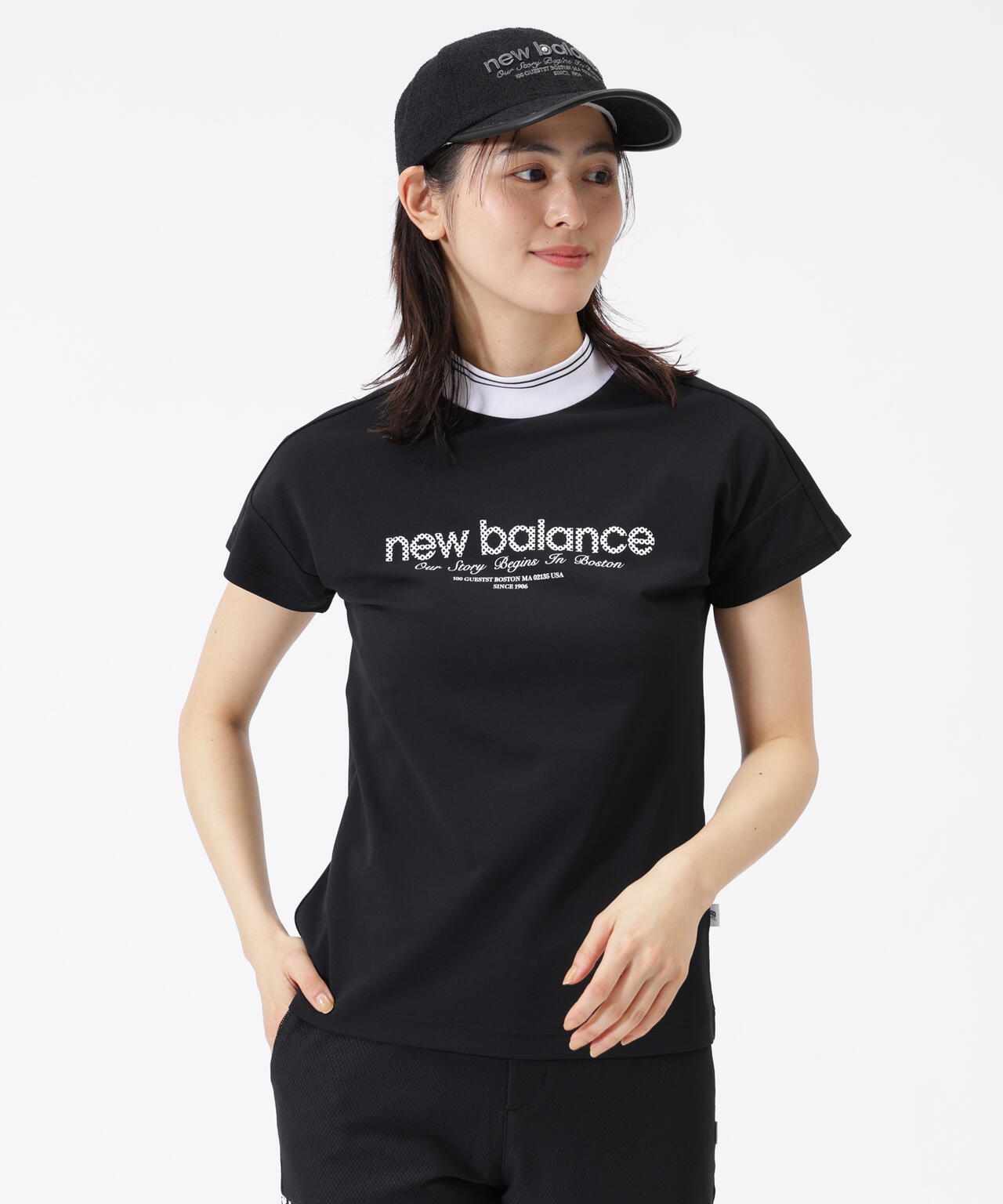 UV 防透 速乾 半袖 モックネック プルオーバー (WOMENS)