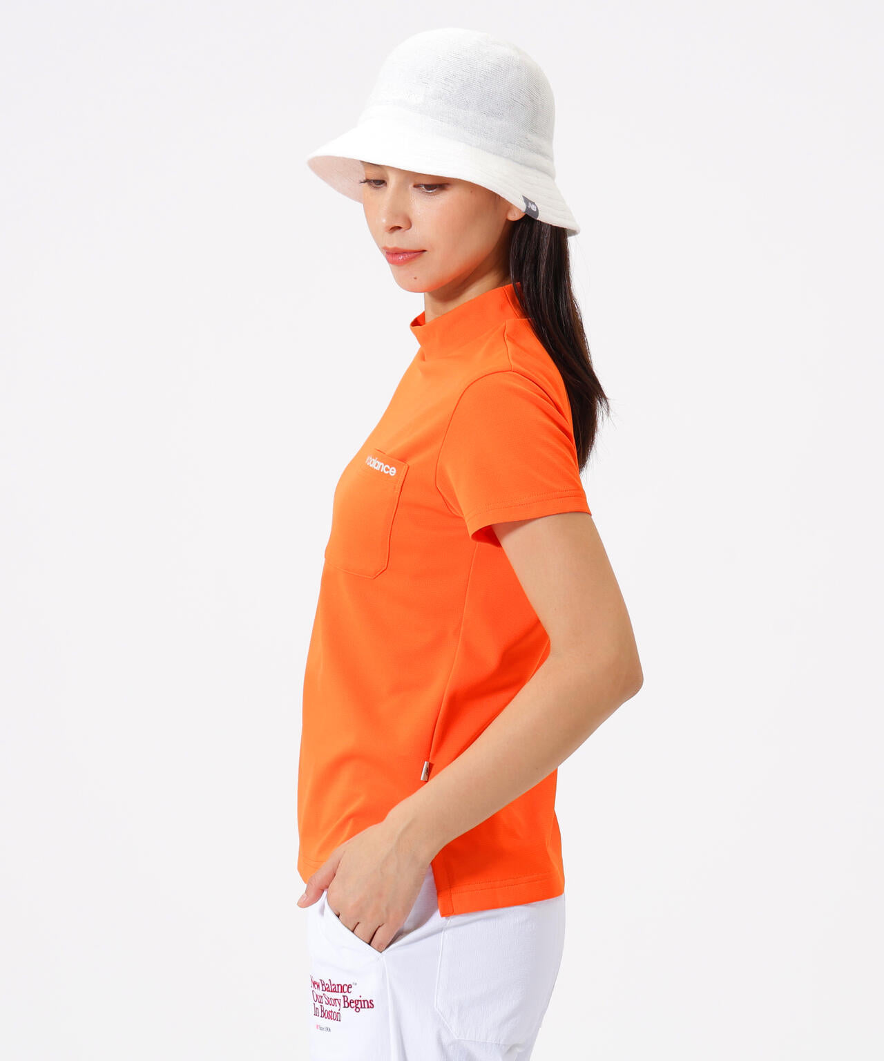 半袖 モックネック プルオーバー (WOMENS)