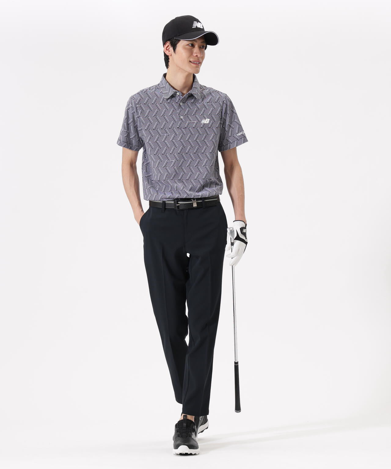 ジオメトリック柄 半袖 カラーシャツ (MENS)