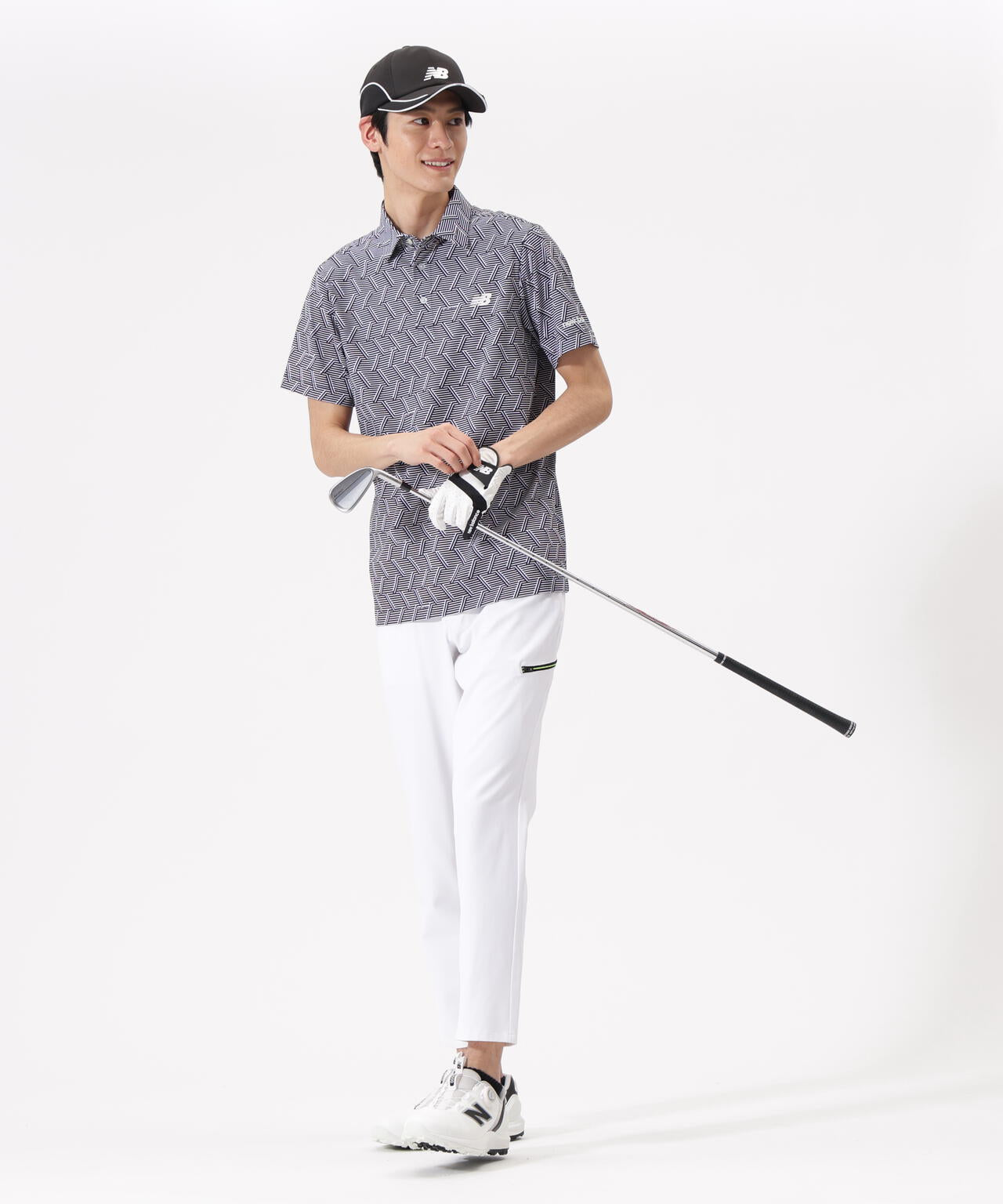 ジオメトリック柄 半袖 カラーシャツ (MENS)