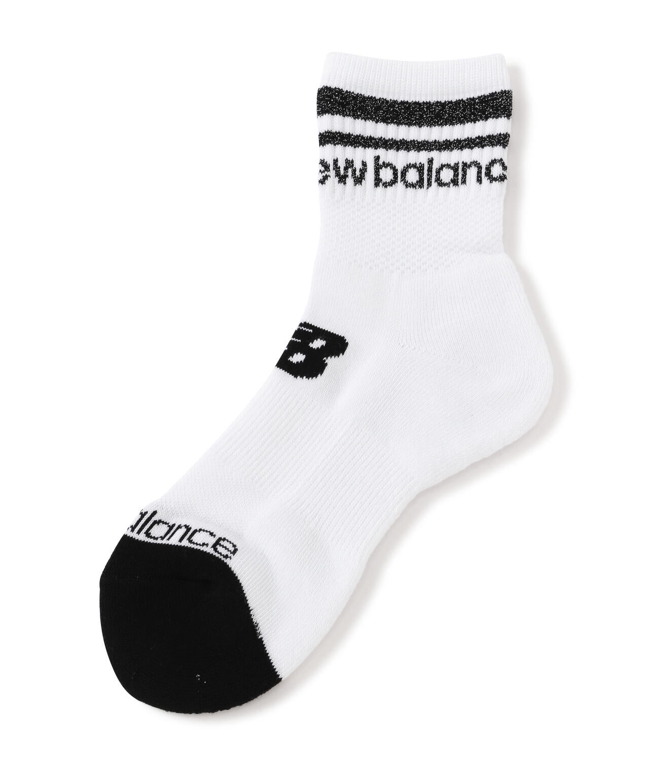 抗菌防臭 ラメライン ミディアムショートソックス (WOMENS)
