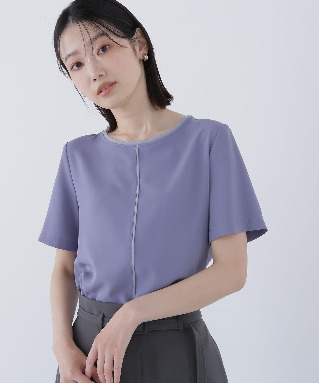 シフォンラインTブラウス*