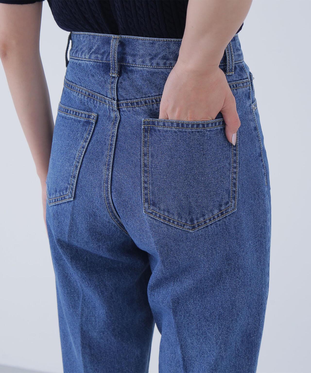 セミテーパードデニムパンツ*