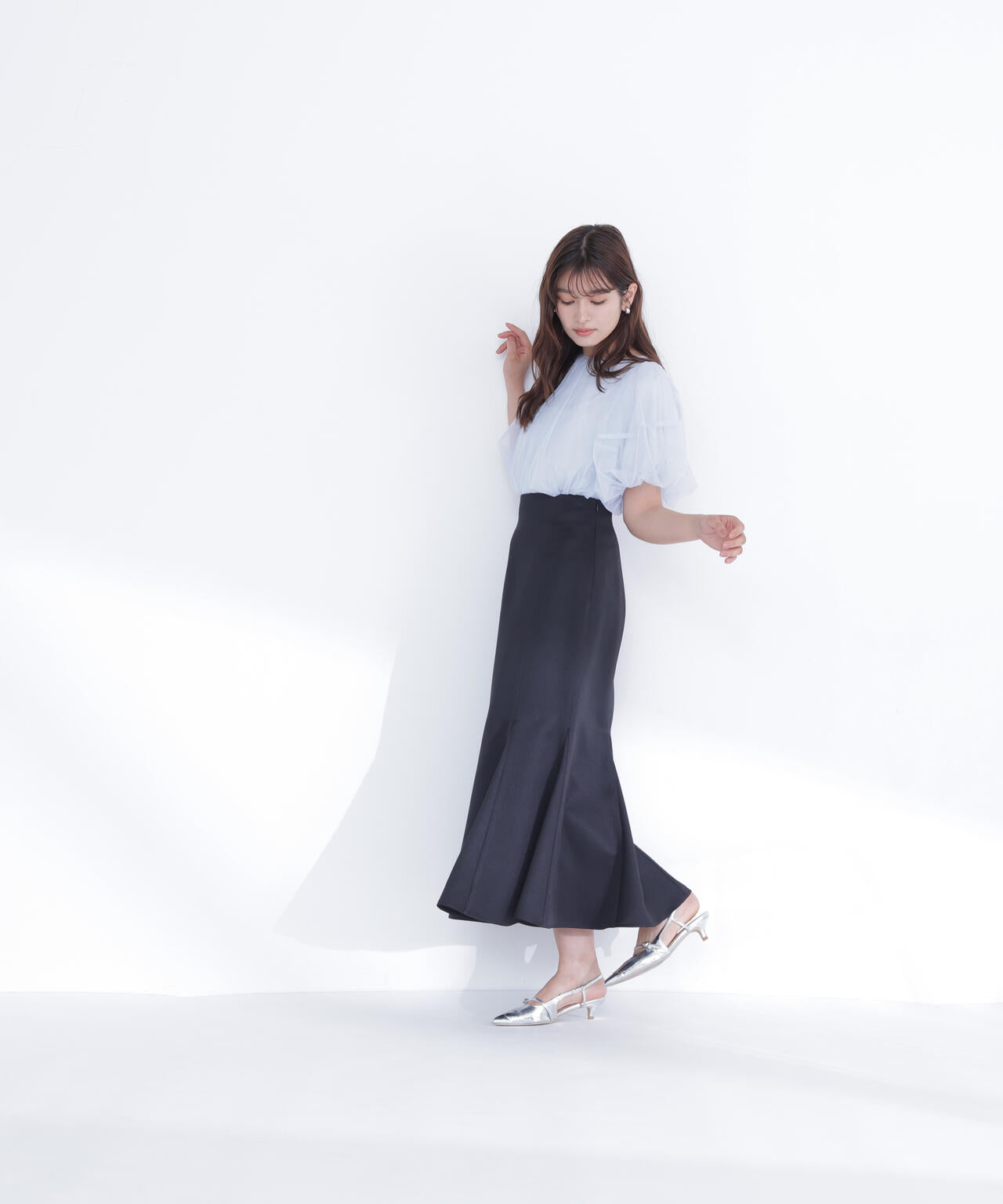 ヘム切替マーメイドスカート