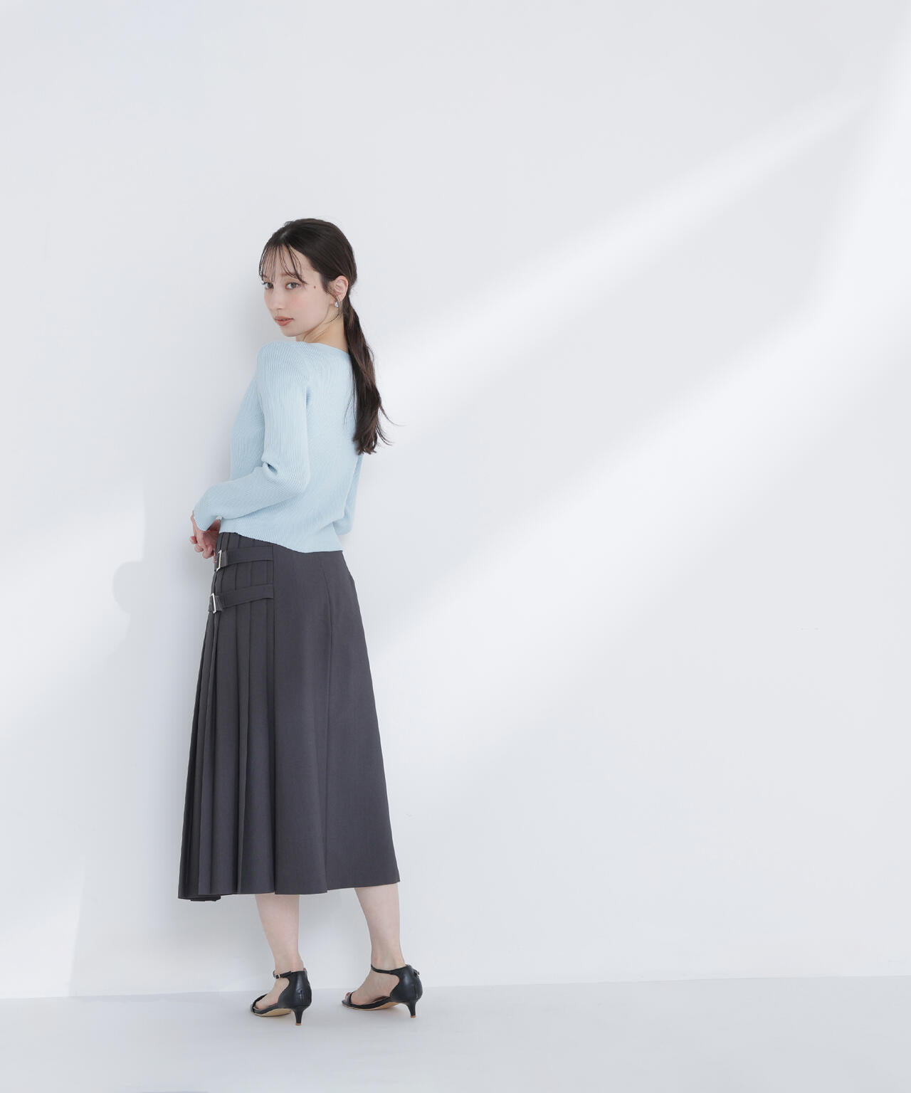 <Oggi.jp掲載>サイドプリーツスカート