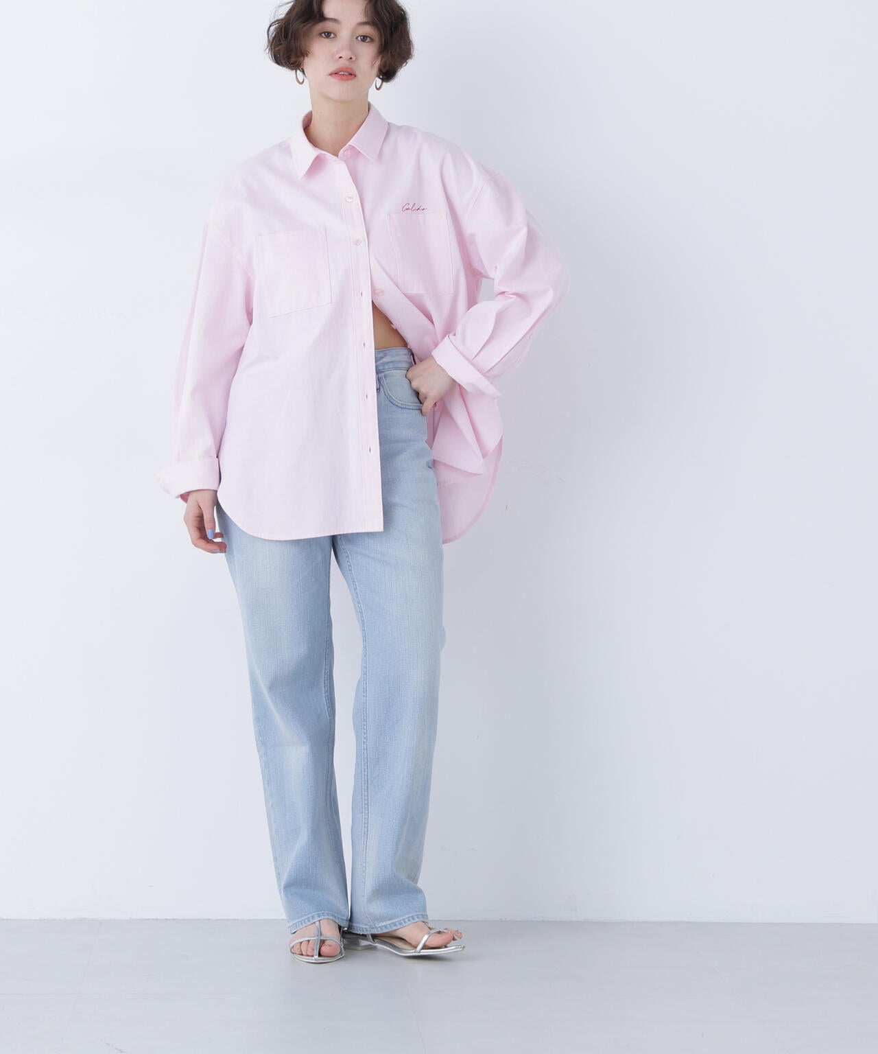 <FUDGE掲載><Healthy DENIM>ハイライズストレートデニムパンツ