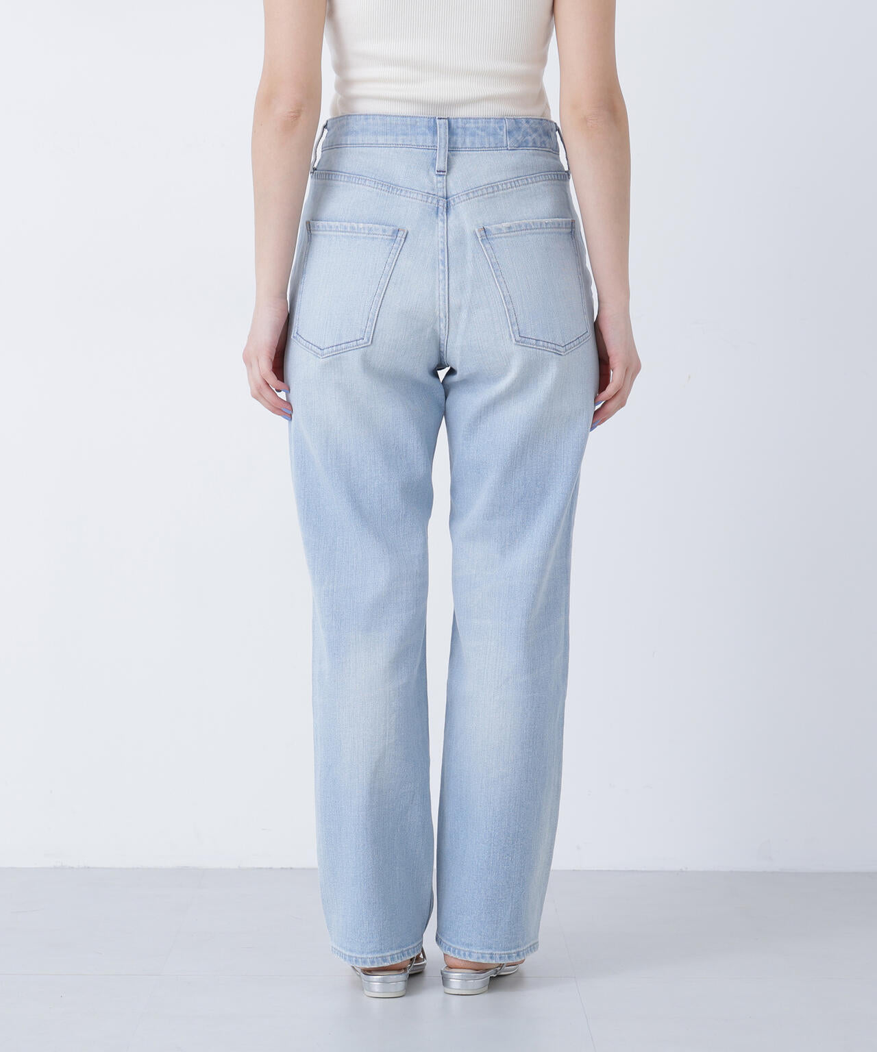 <FUDGE掲載><Healthy DENIM>ハイライズストレートデニムパンツ