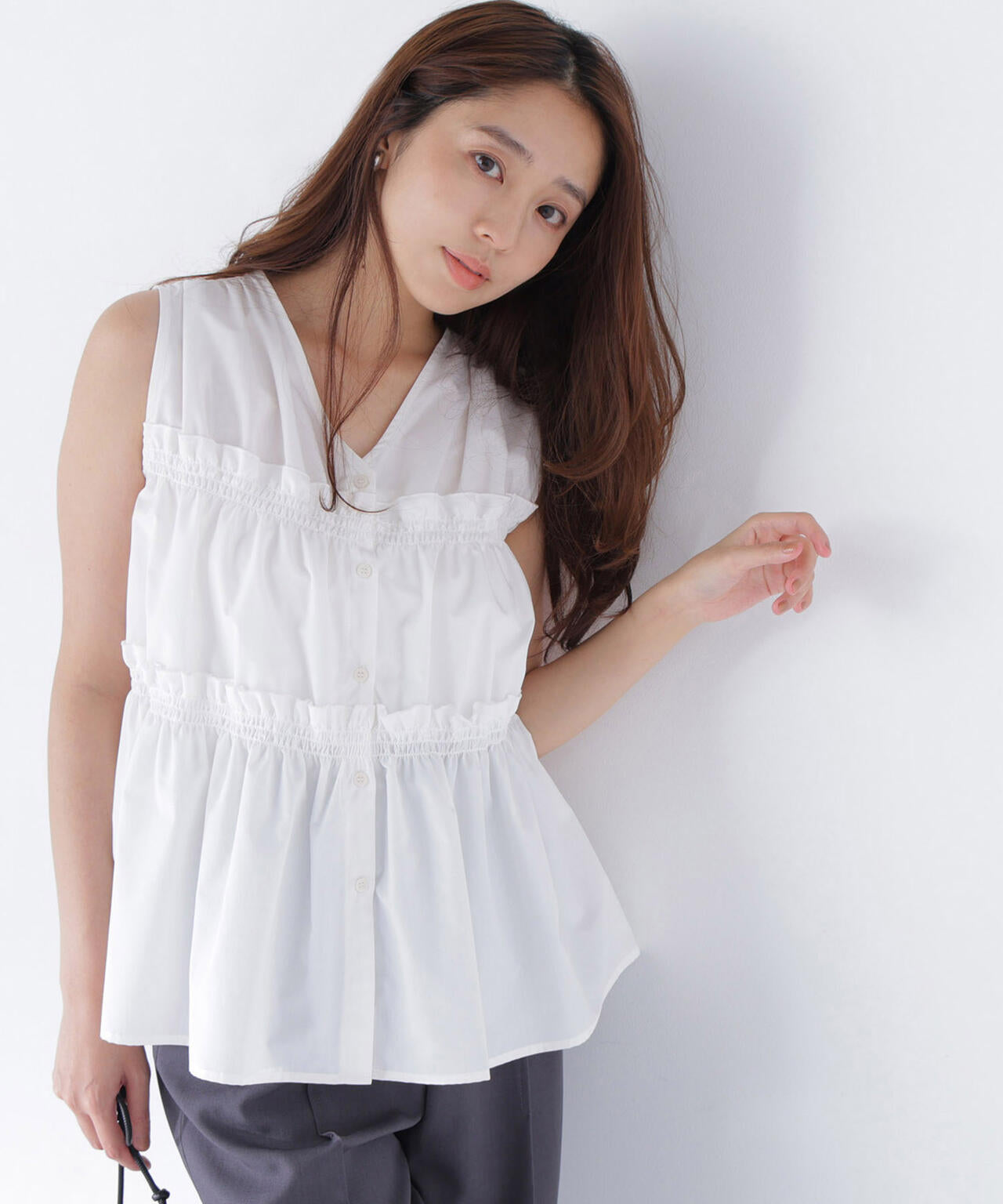 165.5cm 着用サイズ:FR