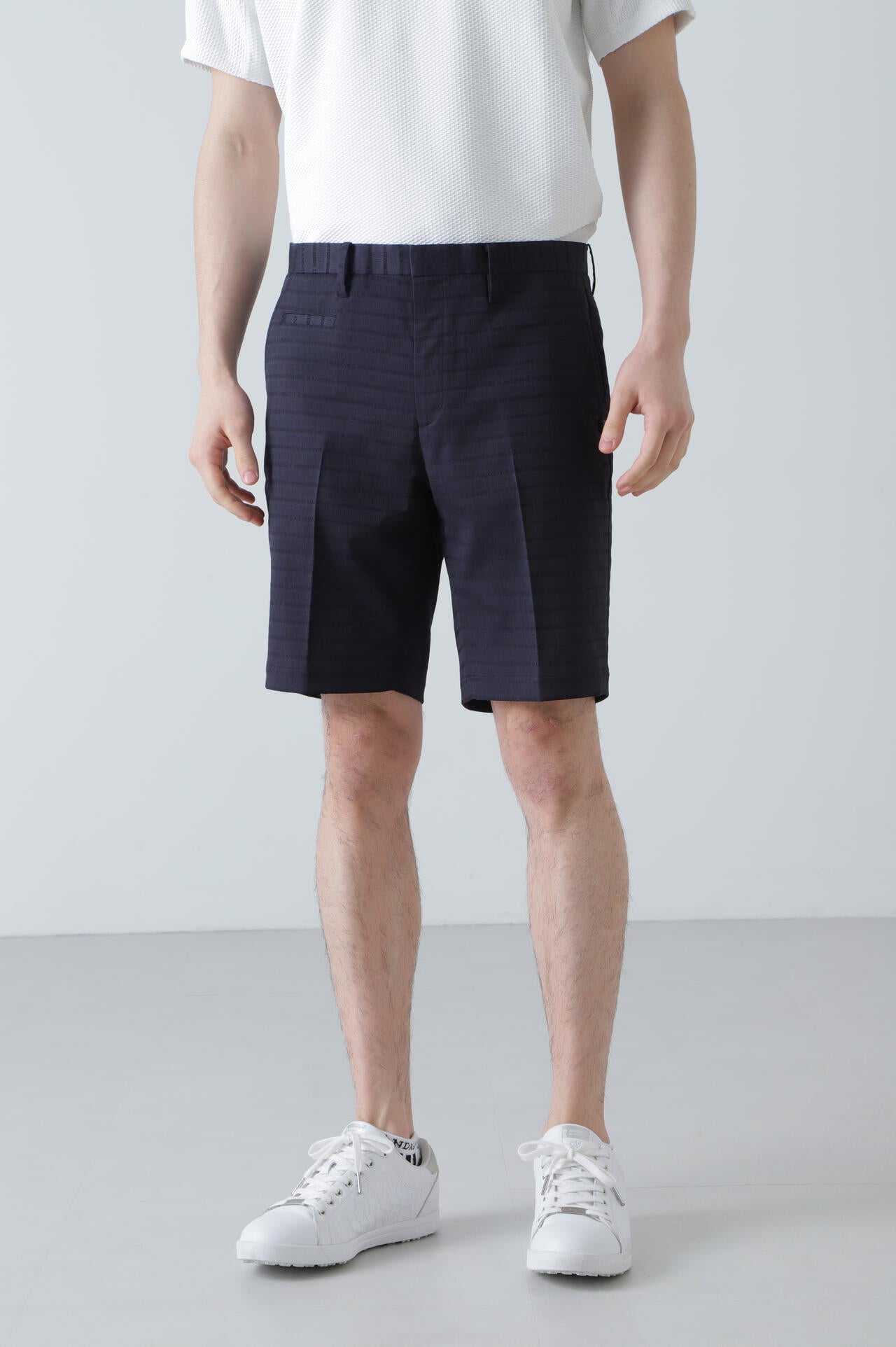 ロゴボーダージャガードショートパンツ (MENS)