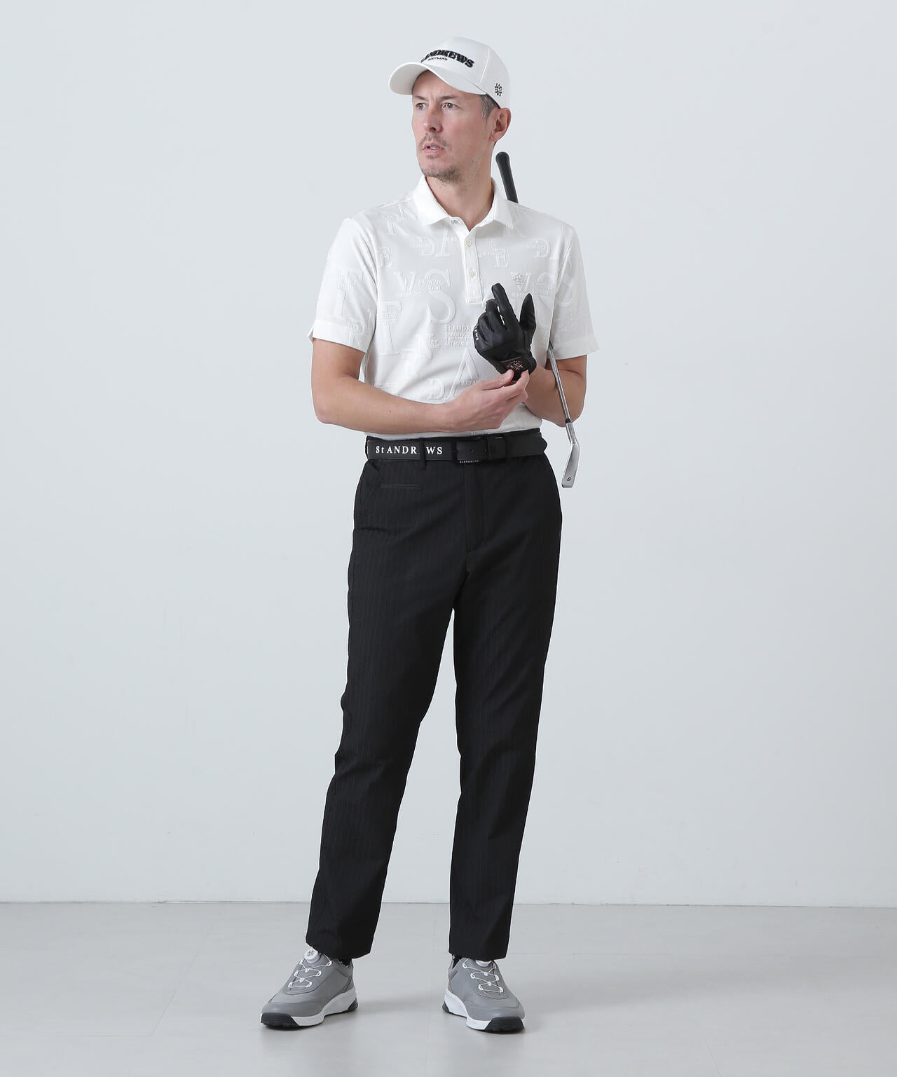 コンセプト柄リンクス無地半袖シャツ (MENS)