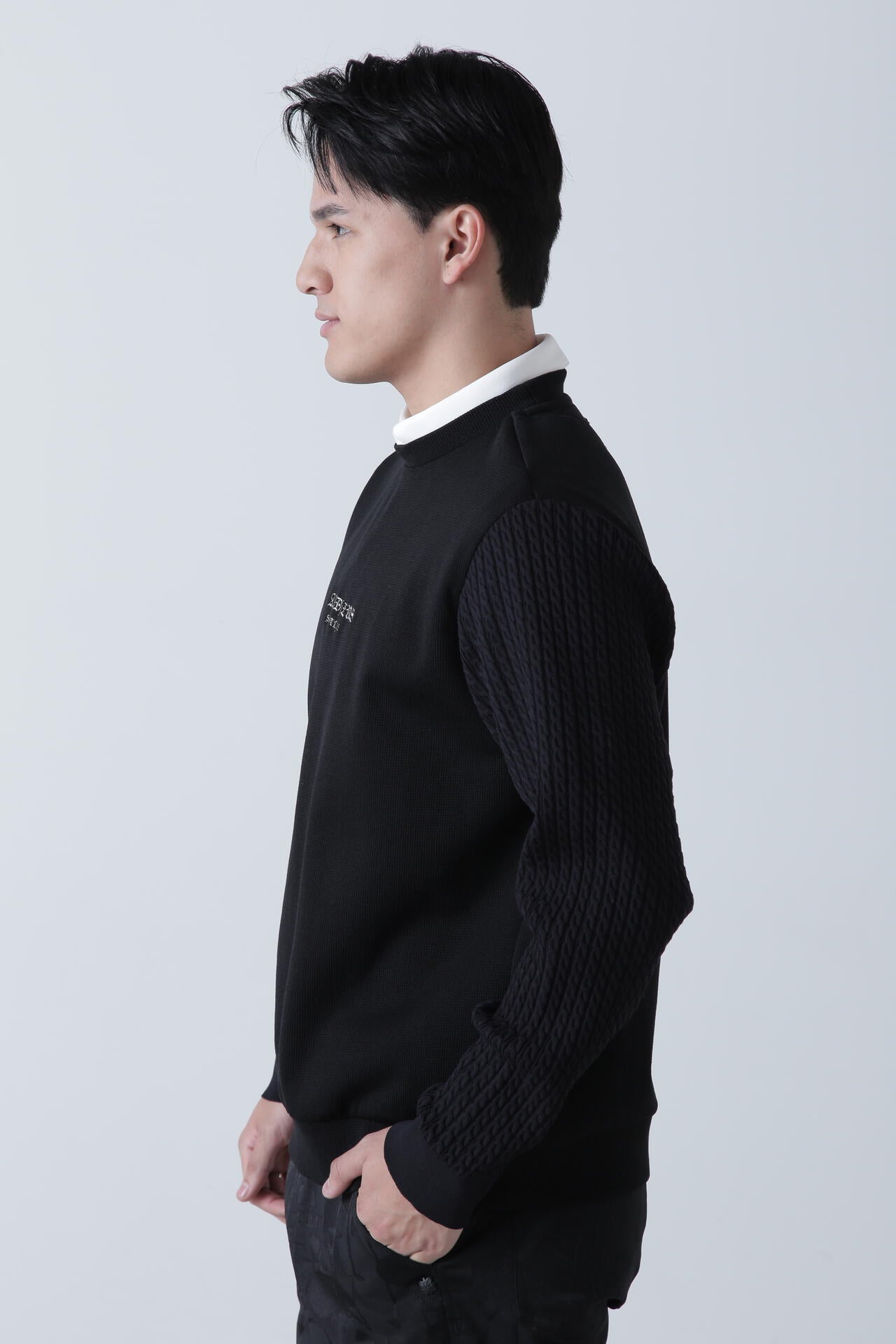 クオーターゲージエアシャットクルーネックプルオーバー (MENS)