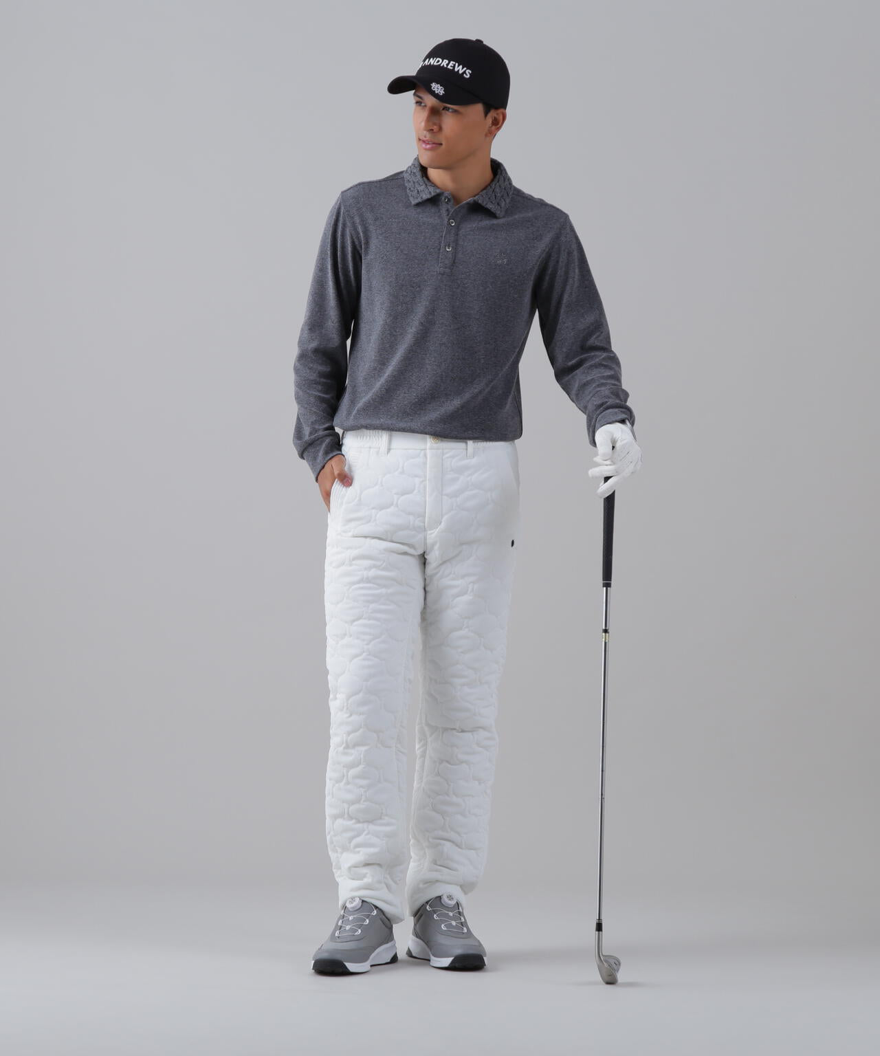 パイル長袖ポロシャツ (MENS)