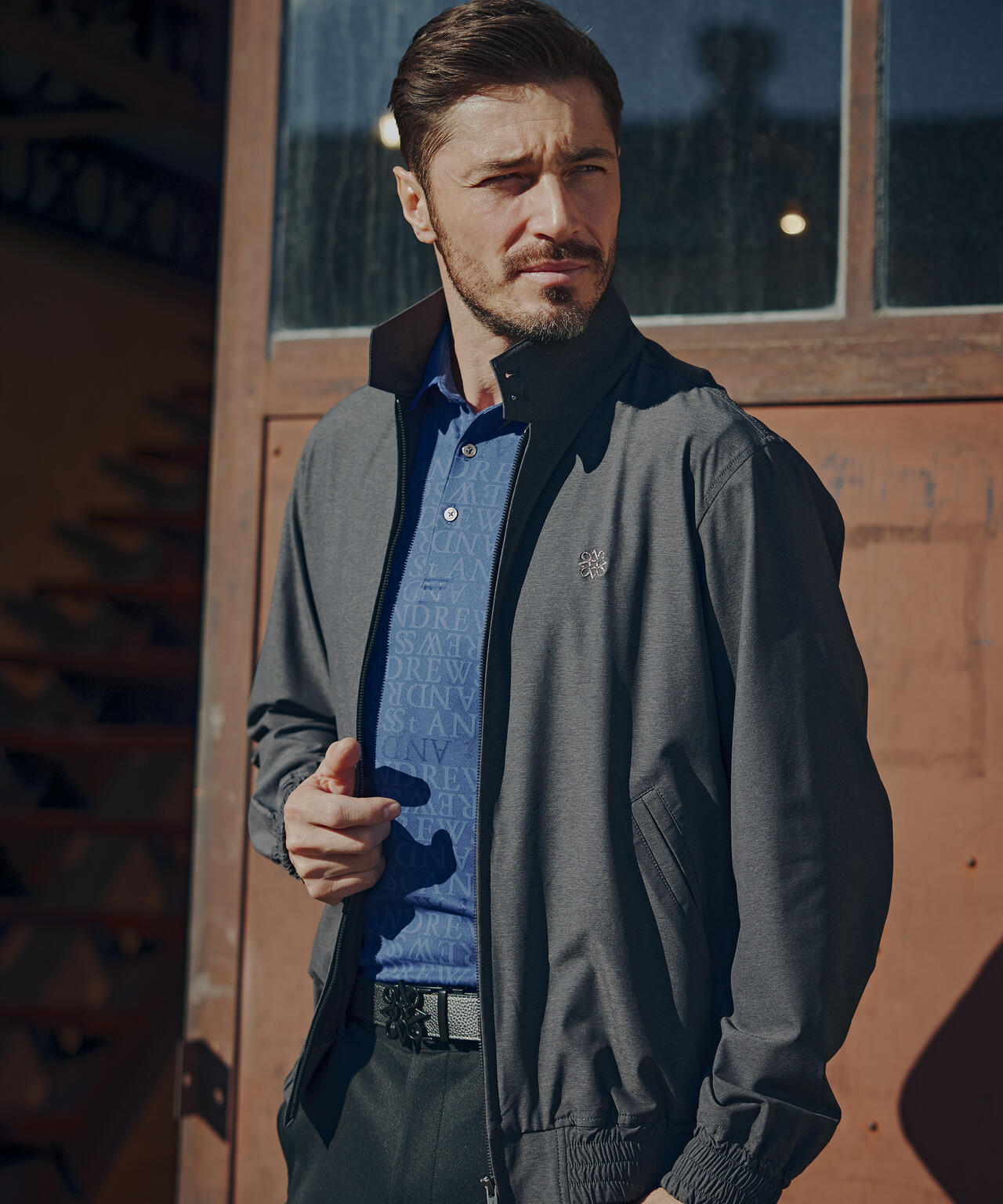 【撥水】【ストレッチ】ナイロンタフタブルゾン (MENS)