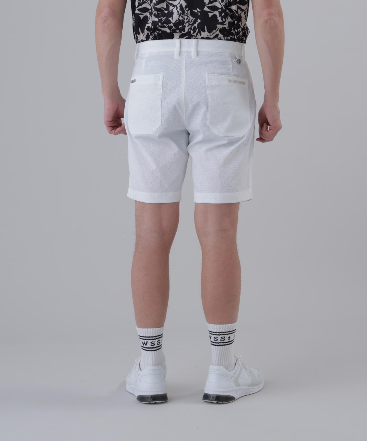 【ストレッチ】ドビーサッカーショートパンツ (MENS)