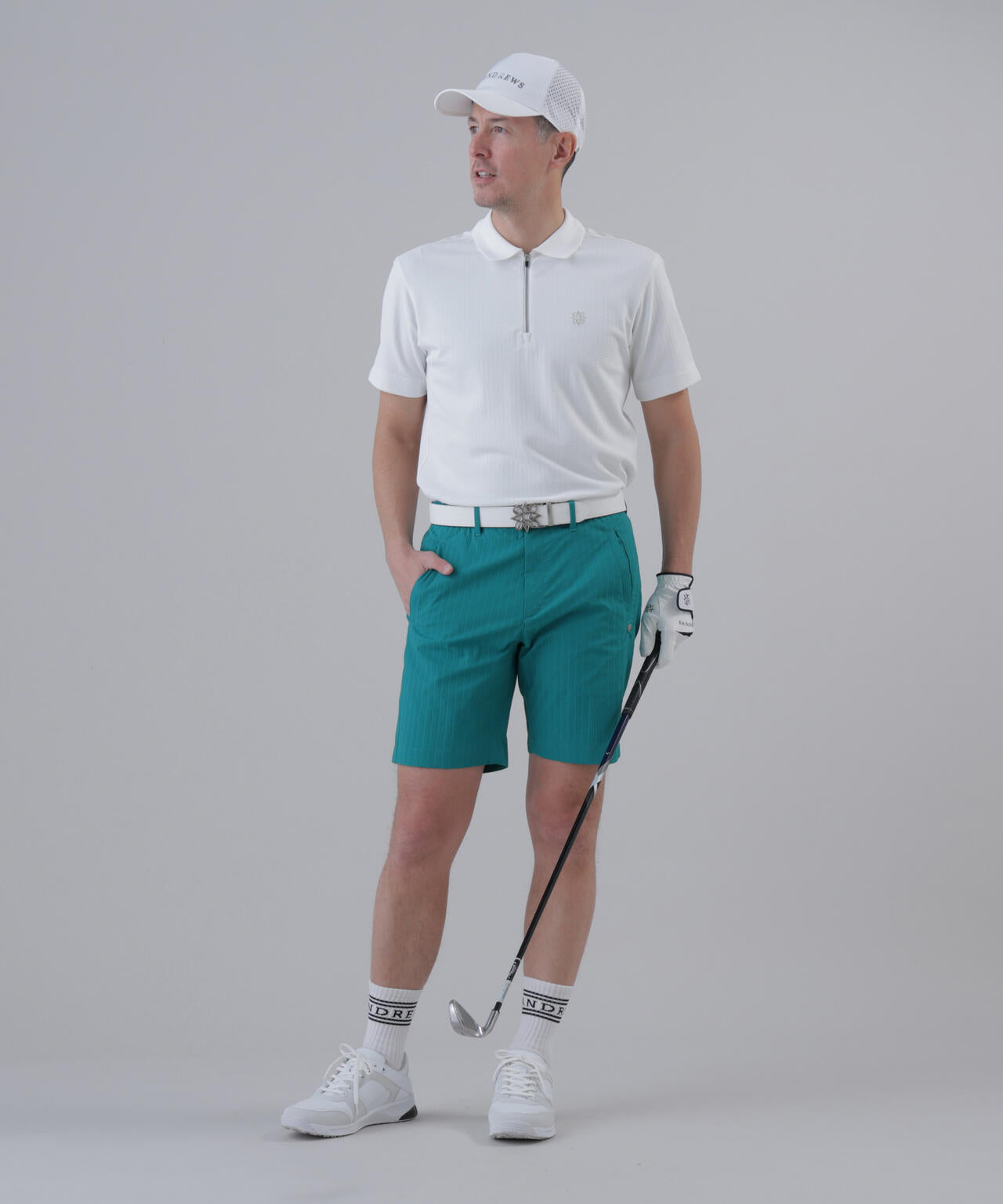 【ストレッチ】ドビーストライプショートパンツ (MENS)