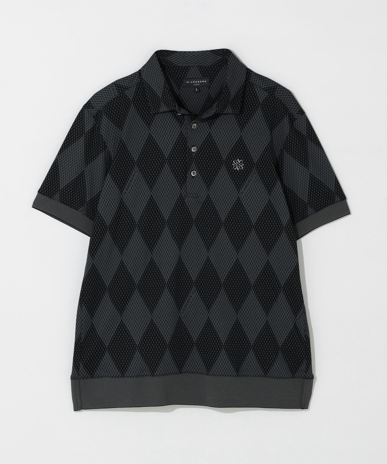 【UVカット】ダイヤジャガード半袖シャツ (MENS)