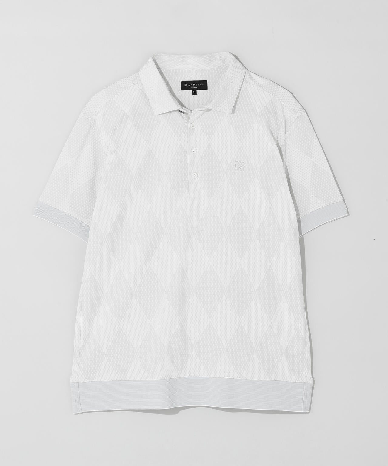 【UVカット】ダイヤジャガード半袖シャツ (MENS)