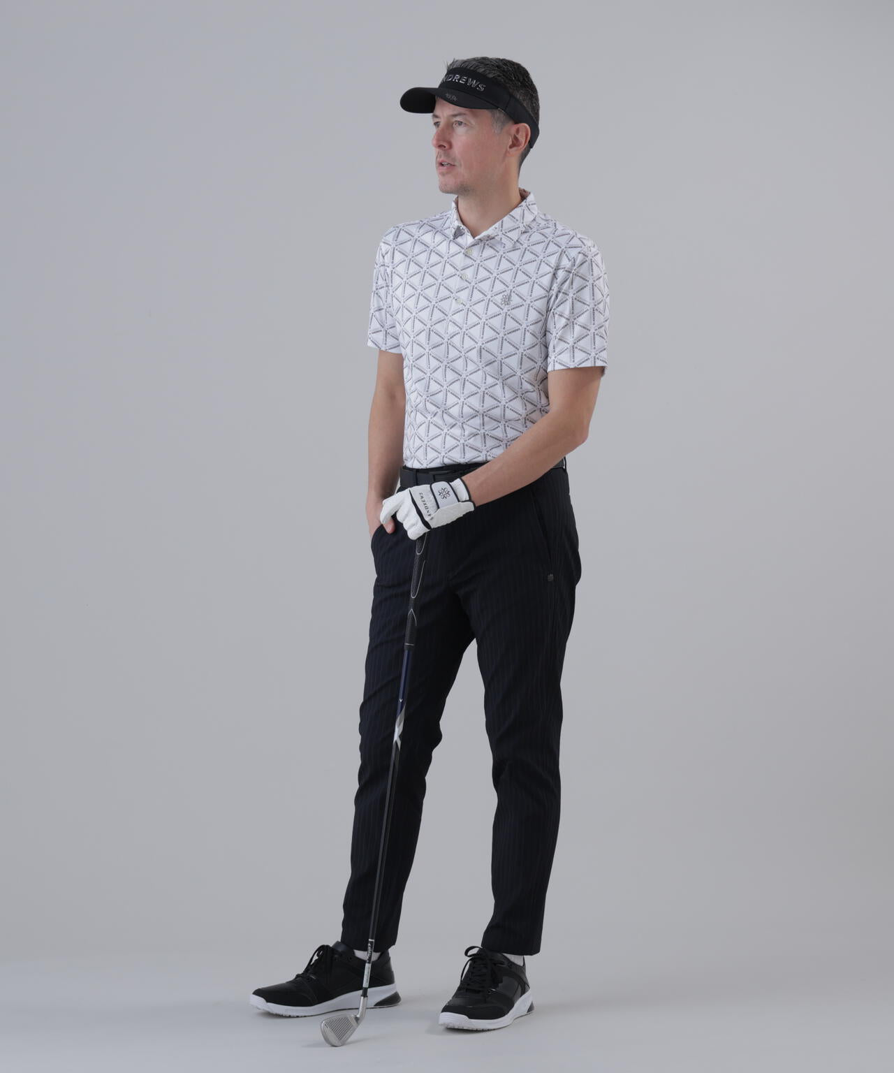 【吸水速乾】COOLMAXトライアングルロゴプリント半袖シャツ (MENS)