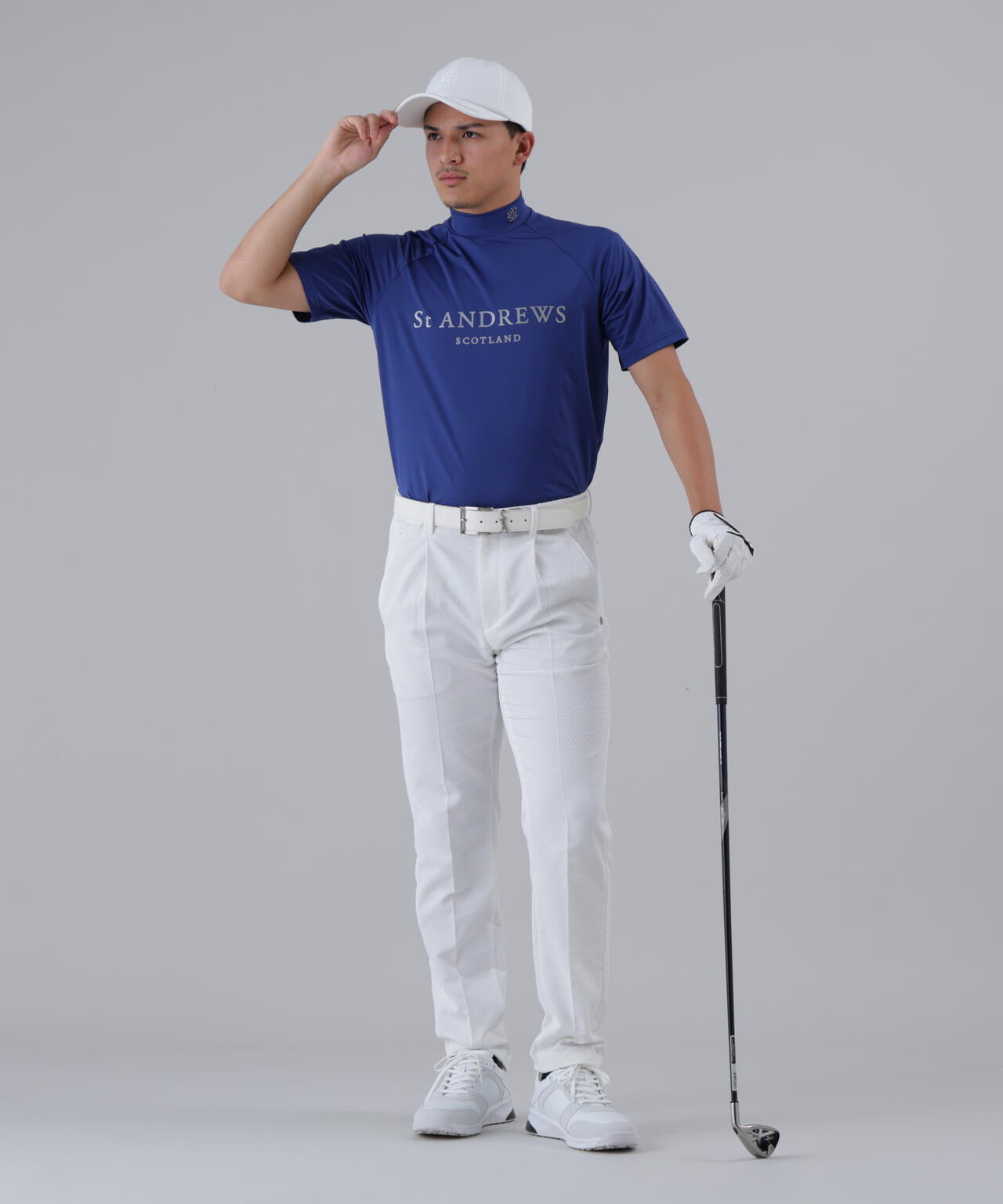 ポリエステルベア天竺ハイネックカットソー (MENS)