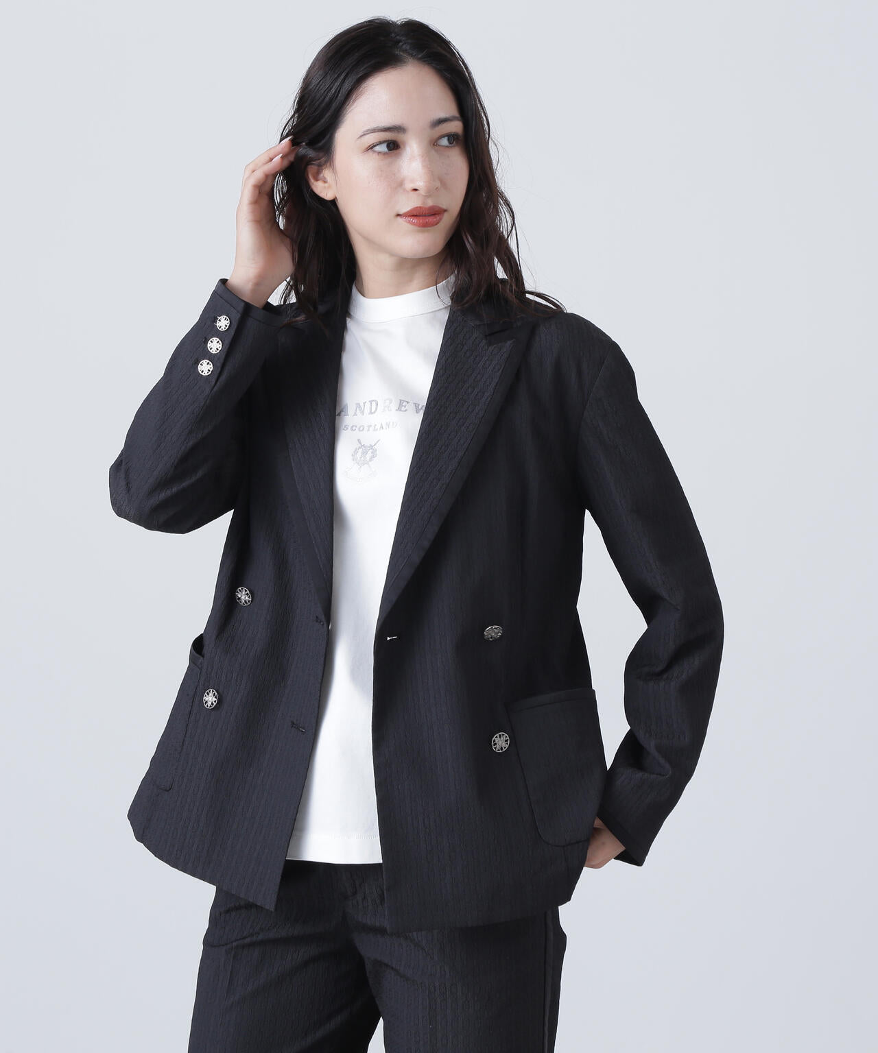 ドットサークルジャガードジャケット (WOMENS)
