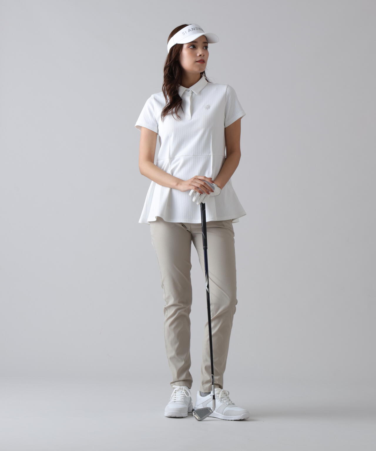 サッカー調ジャガード半袖シャツ (WOMENS)