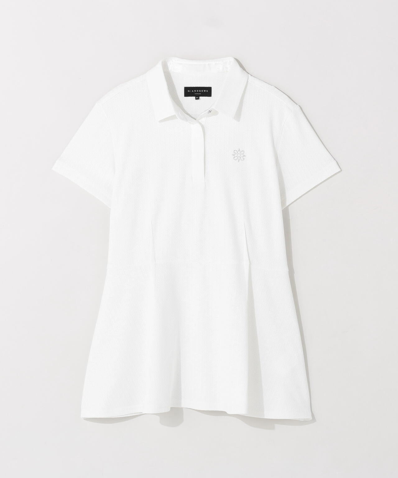 サッカー調ジャガード半袖シャツ (WOMENS)