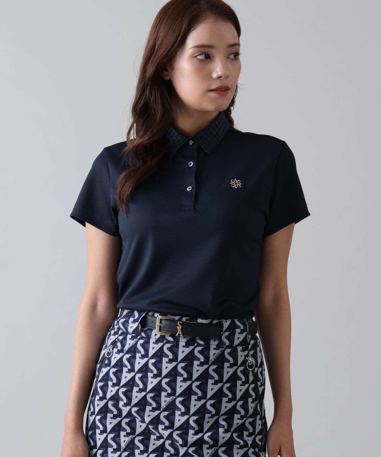 【吸水速乾】【UVカット】ポップコーンストレッチ半袖ポロシャツ (WOMENS)