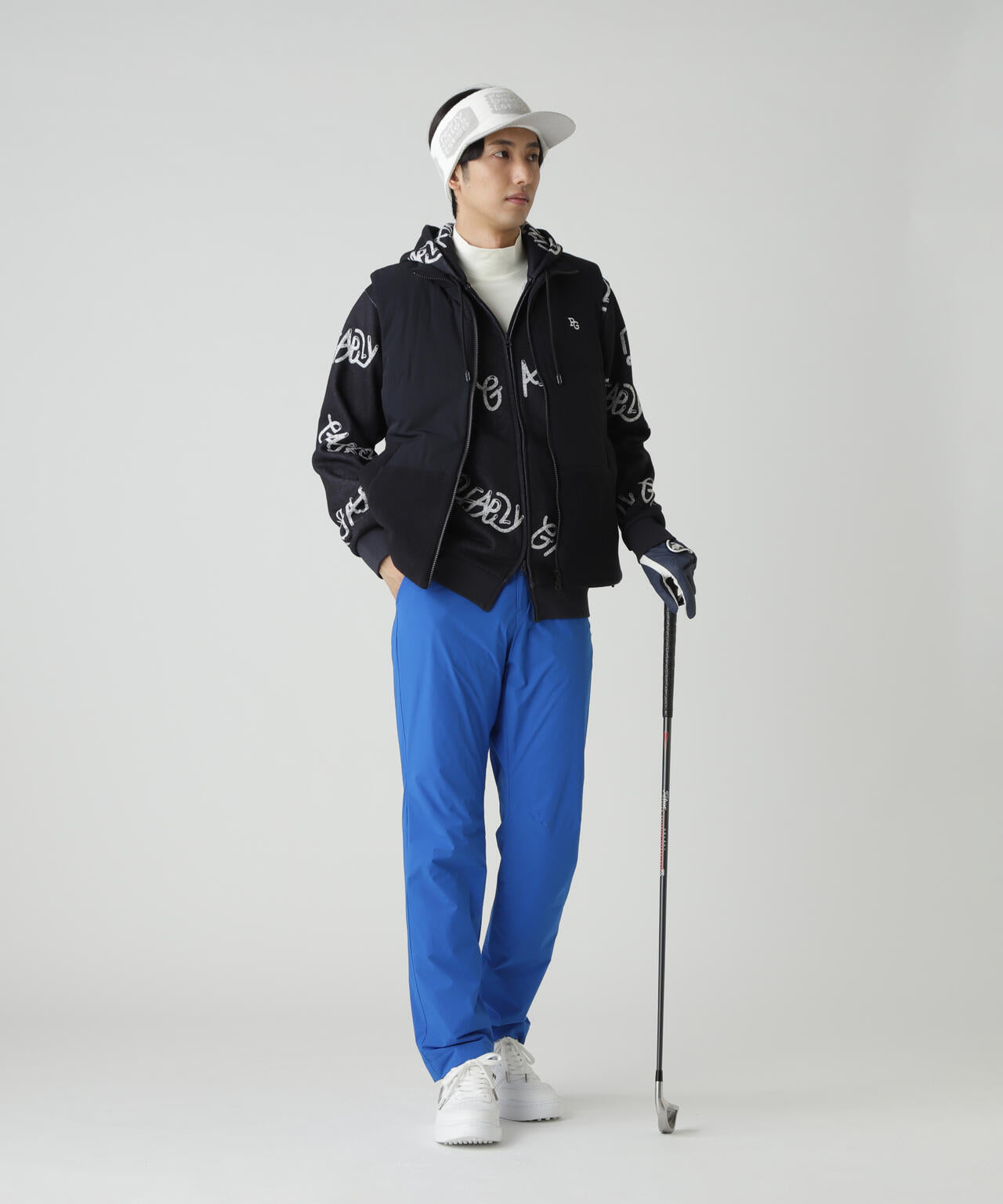 合繊×フリース片面起毛 中綿フルジップアップベスト
