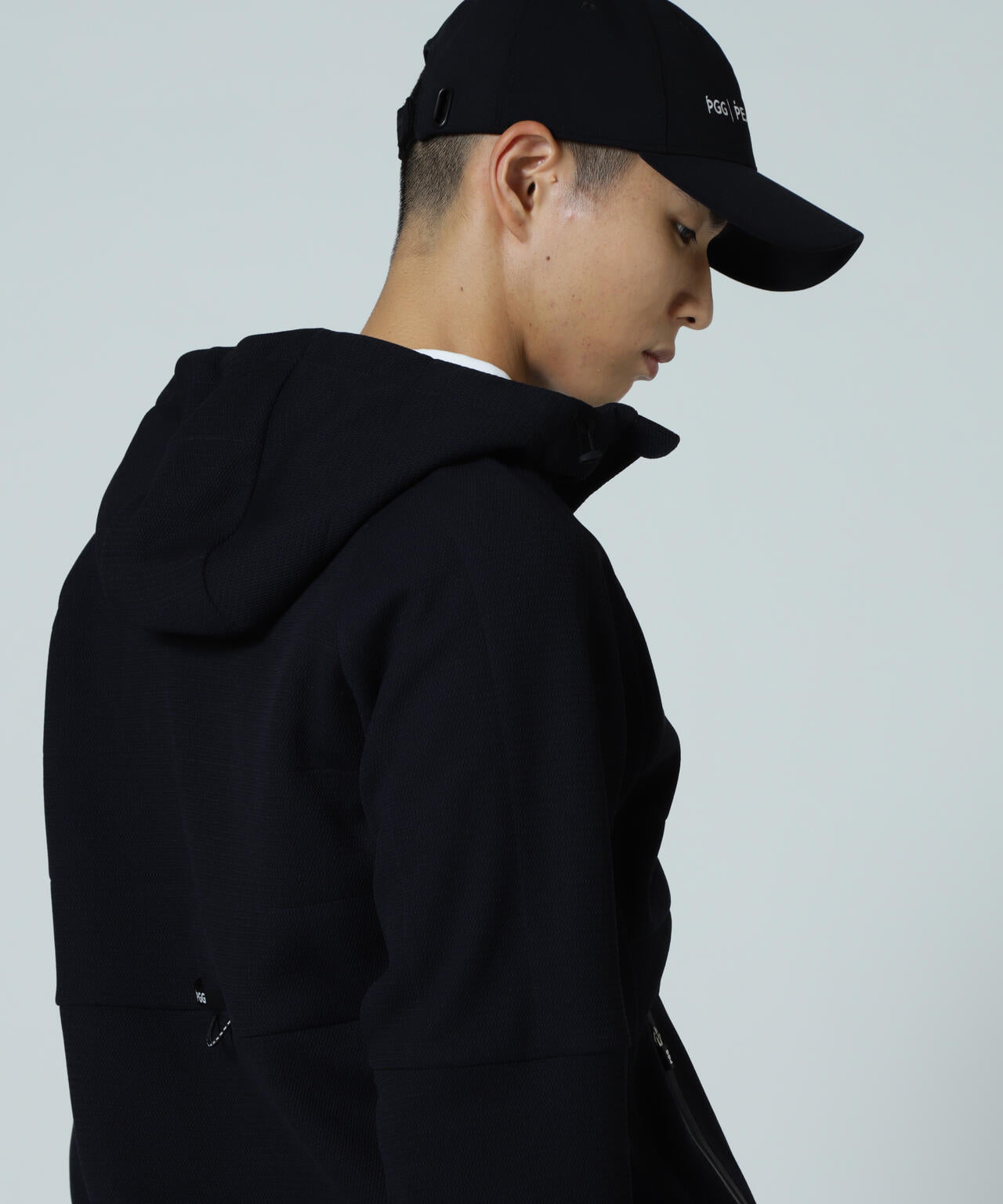 【PGG】【直営店舗&公式オンライン限定】Wラッセルメッシュ×OCTA フルジップフーディジャケット (MENS)