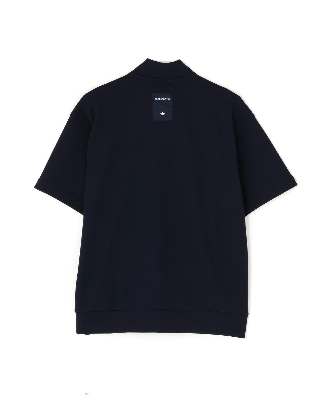 Peトリコットメッシュハーフジップアップカットソー