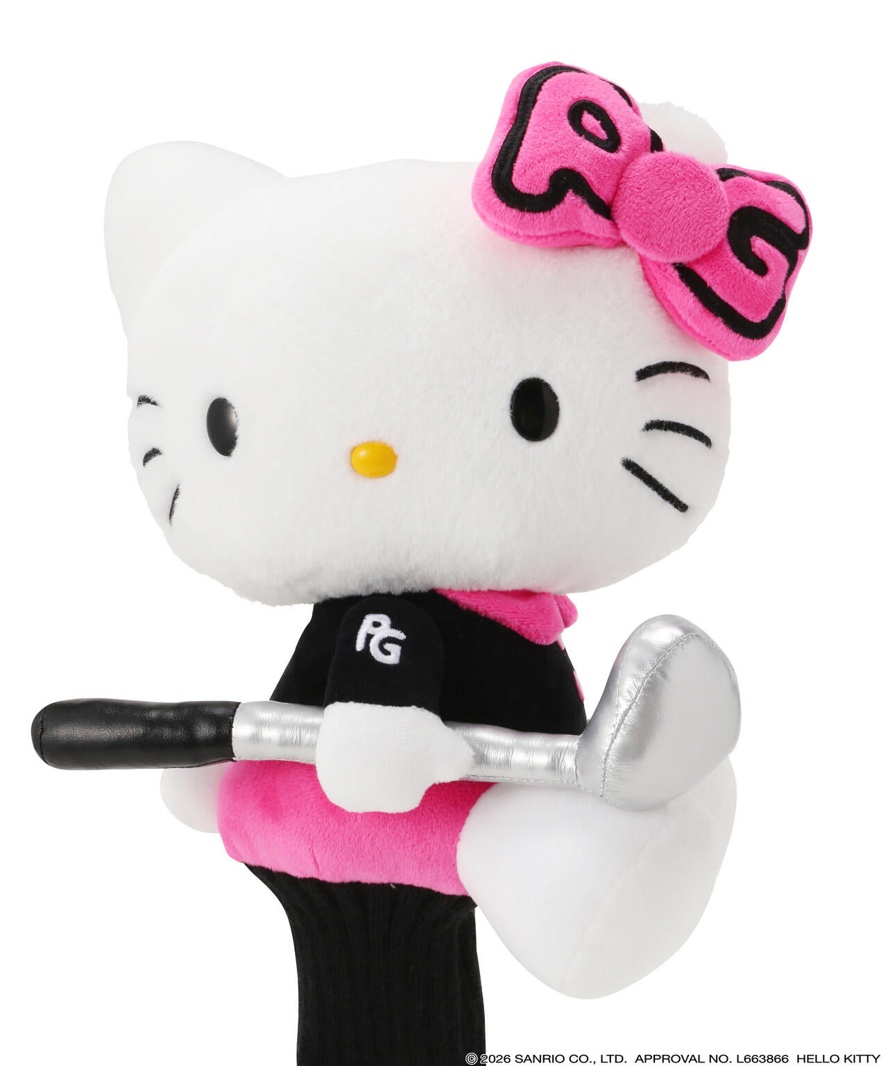 【Hello Kitty×PEARLY GATES】ぬいぐるみフェアウェイウッド用ヘッドカバー (UNISEX)