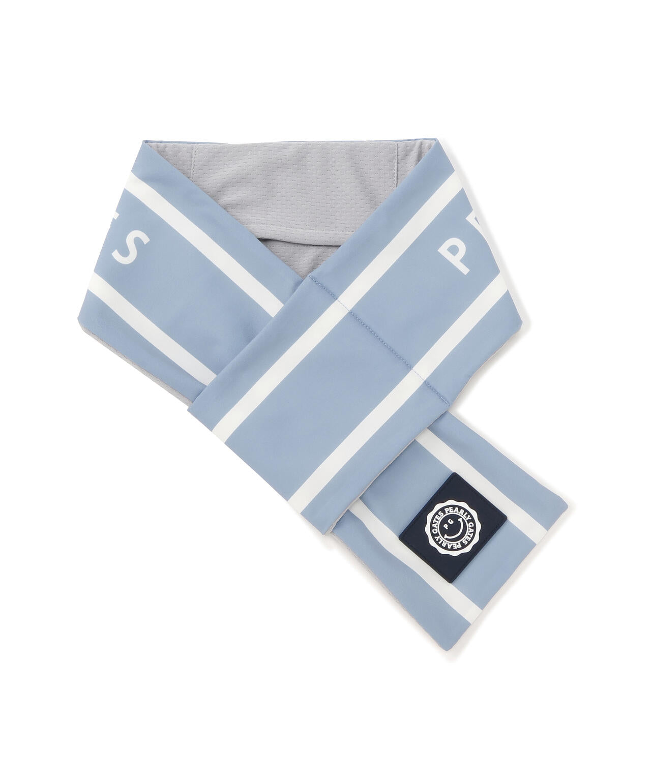 ロゴライン柄ポケット付きネッククーラー (UNISEX)