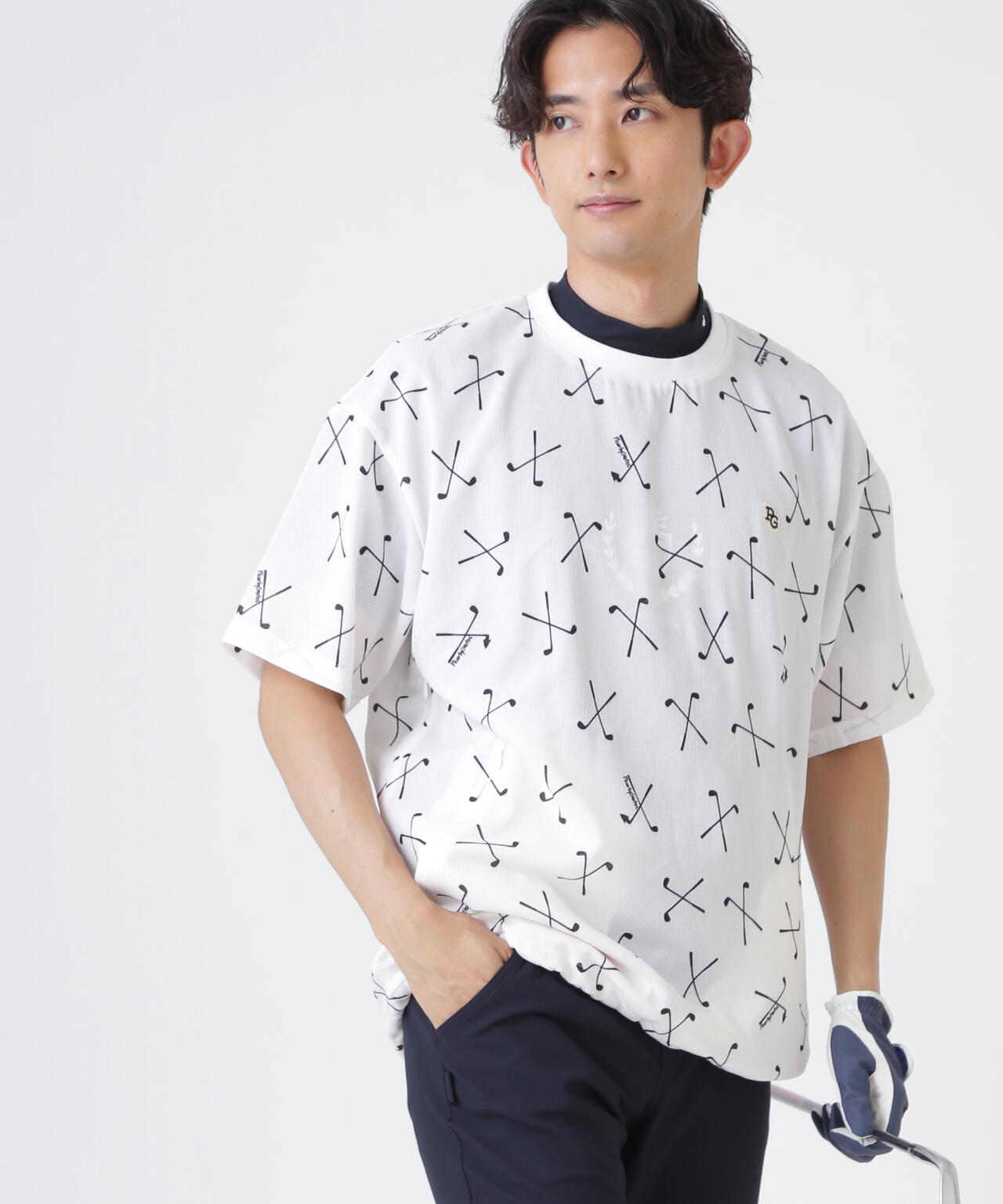 4WAY高通気Woven <ゴルフクラブ柄> (MENS)