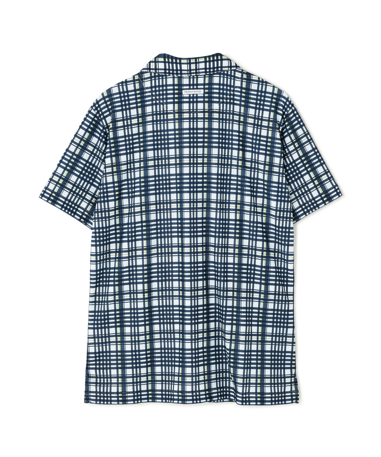 メッシュジャガード半袖ポロシャツ <チェック柄> (MENS)