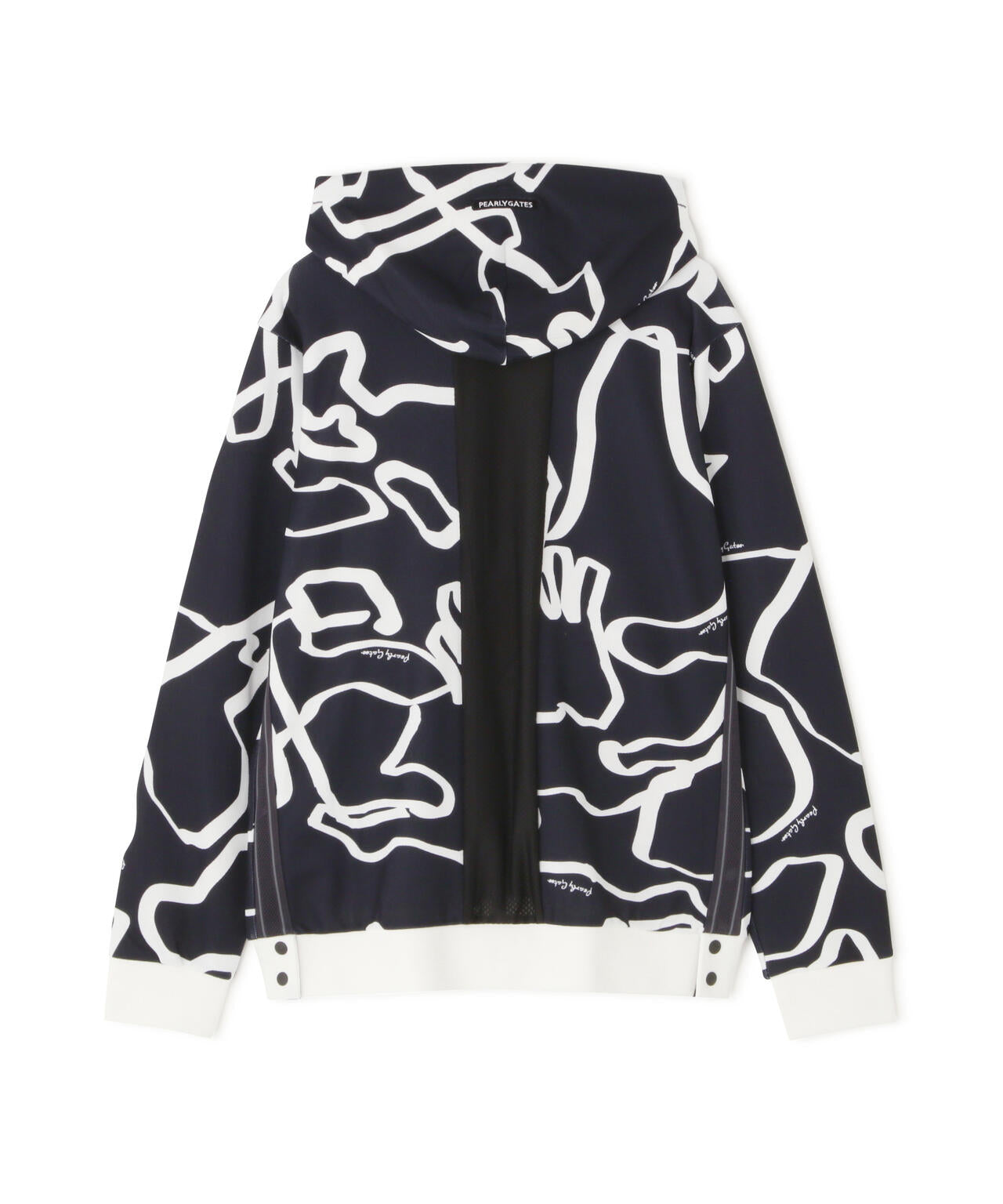 Wハニカムストレッチフルジップフーディ <変形ウサギ柄> (MENS)