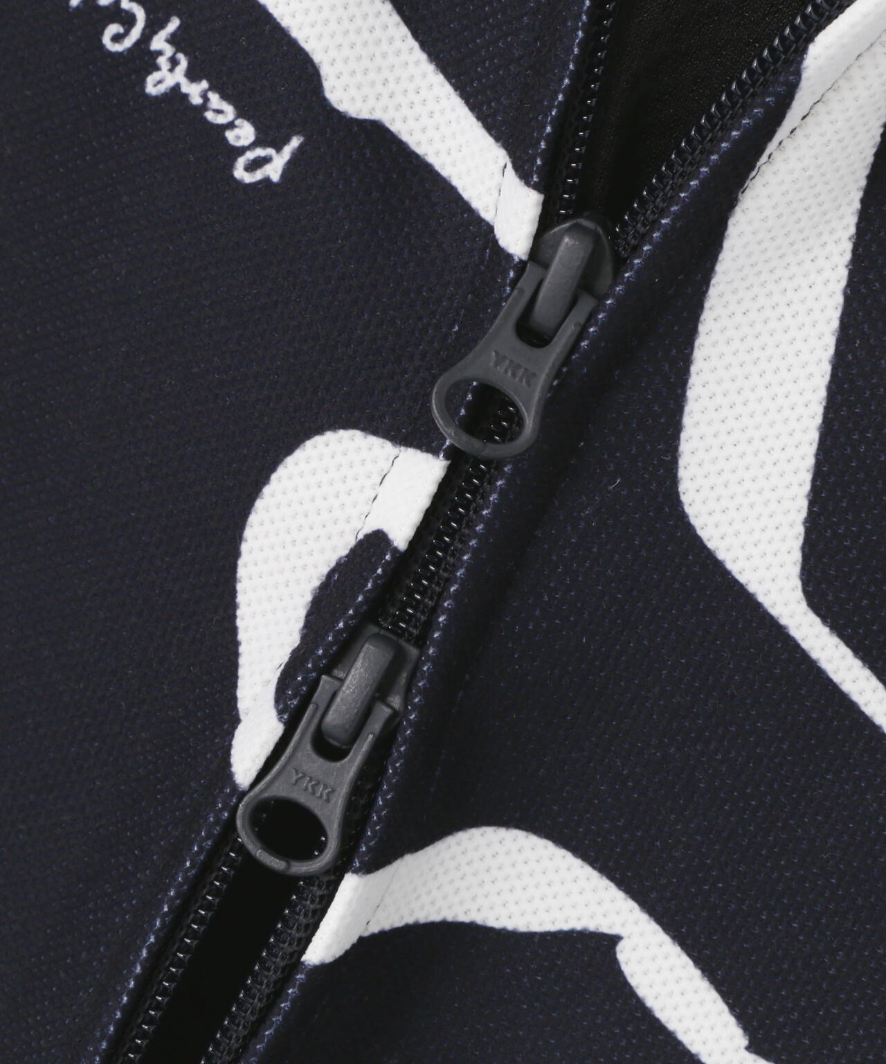 Wハニカムストレッチフルジップフーディ <変形ウサギ柄> (MENS)