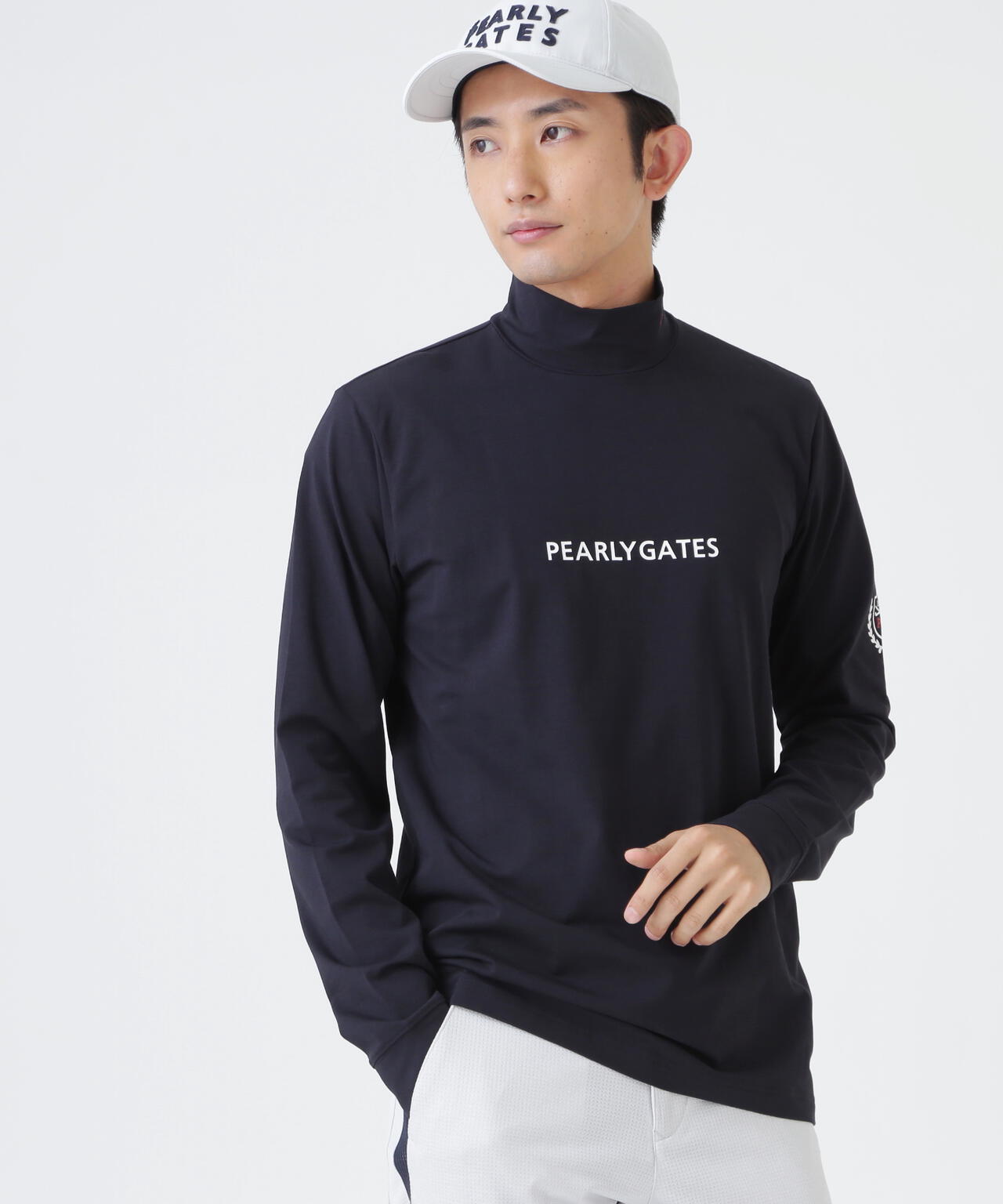 スーピマベア天長袖ハイネックカットソー (MENS)