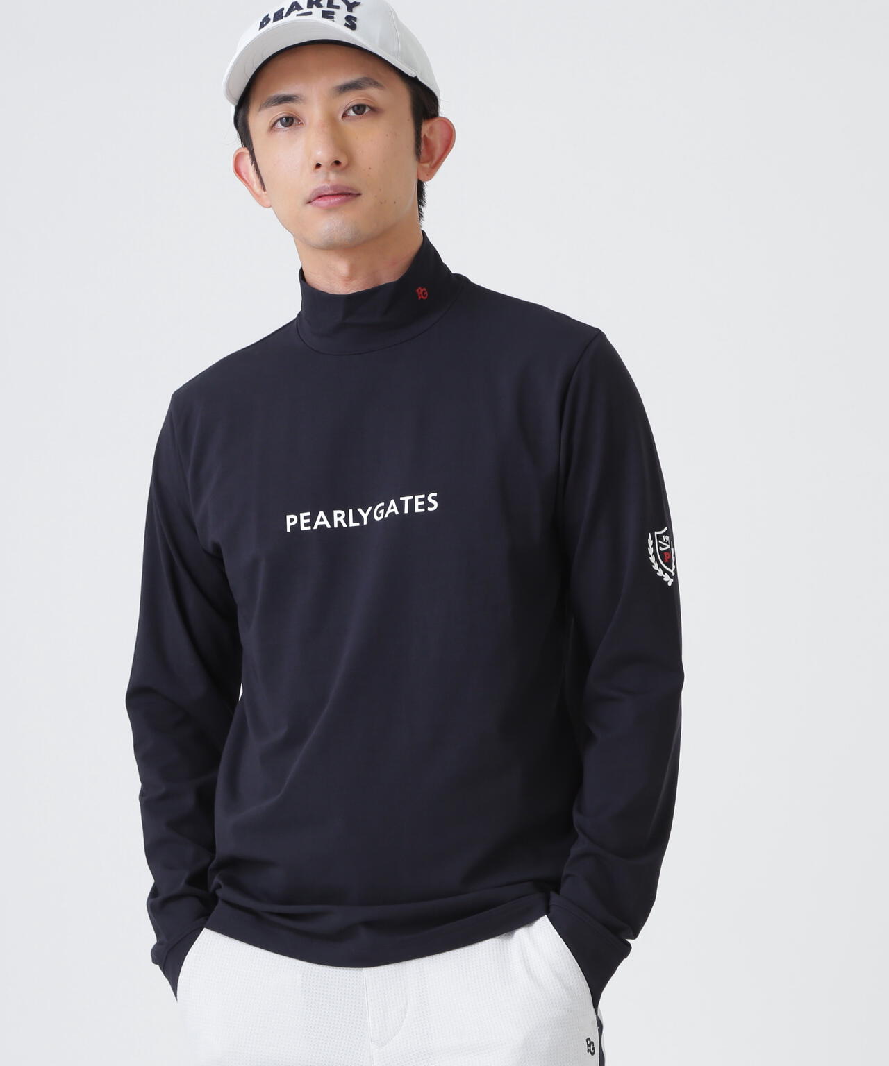 スーピマベア天長袖ハイネックカットソー (MENS)
