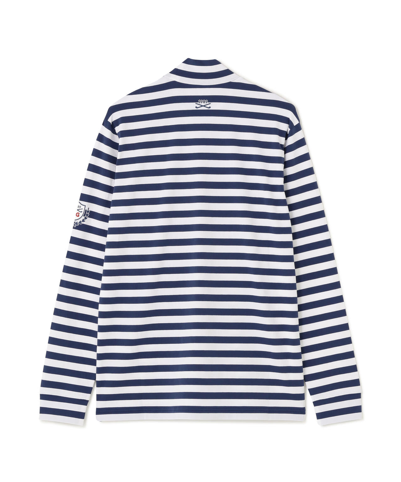 スーピマベア天長袖ハイネックカットソー <ボーダー柄> (MENS)