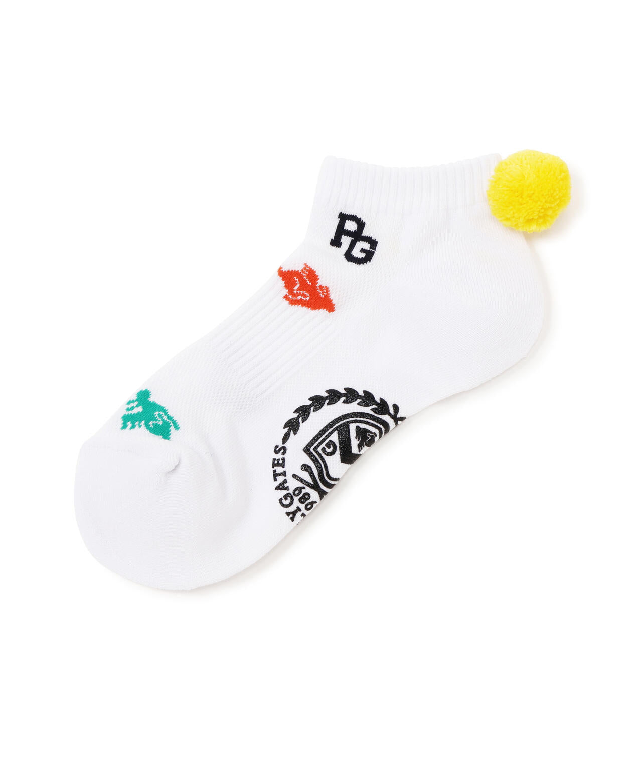 うさぎ総柄梵天付きアンクルソックス (WOMENS)