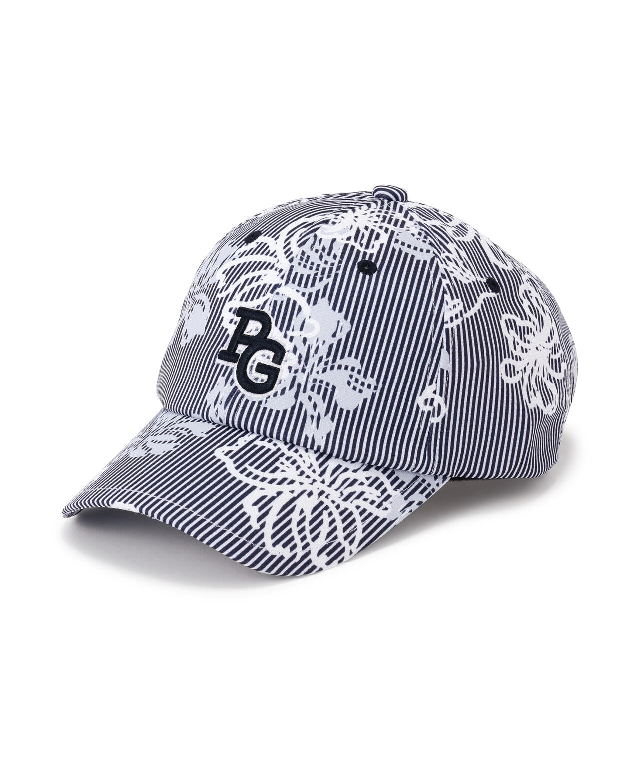 ウサギブルームストライプ柄キャップ (UNISEX)