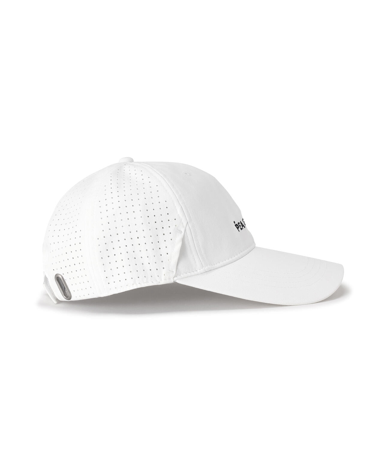 サングラスホルダー付きパンチングメッシュロングブリムキャップ (UNISEX)