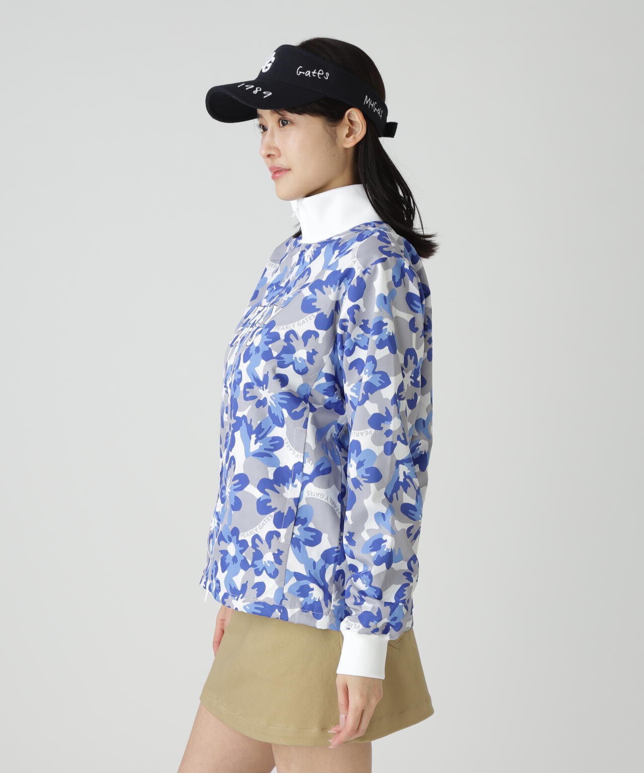 【PG is PG】Nyリップ_タフレックス×サーモトロン中綿ツインブルゾン <ラフ花ロゴ小柄>