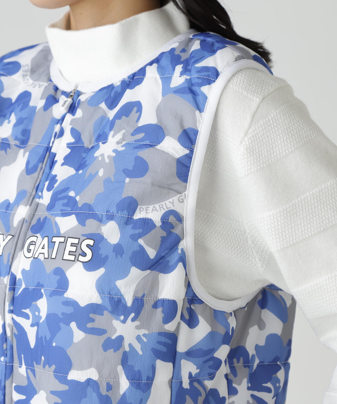 【PG is PG】Nyリップ_タフレックス×サーモトロン中綿ツインブルゾン <ラフ花ロゴ小柄>