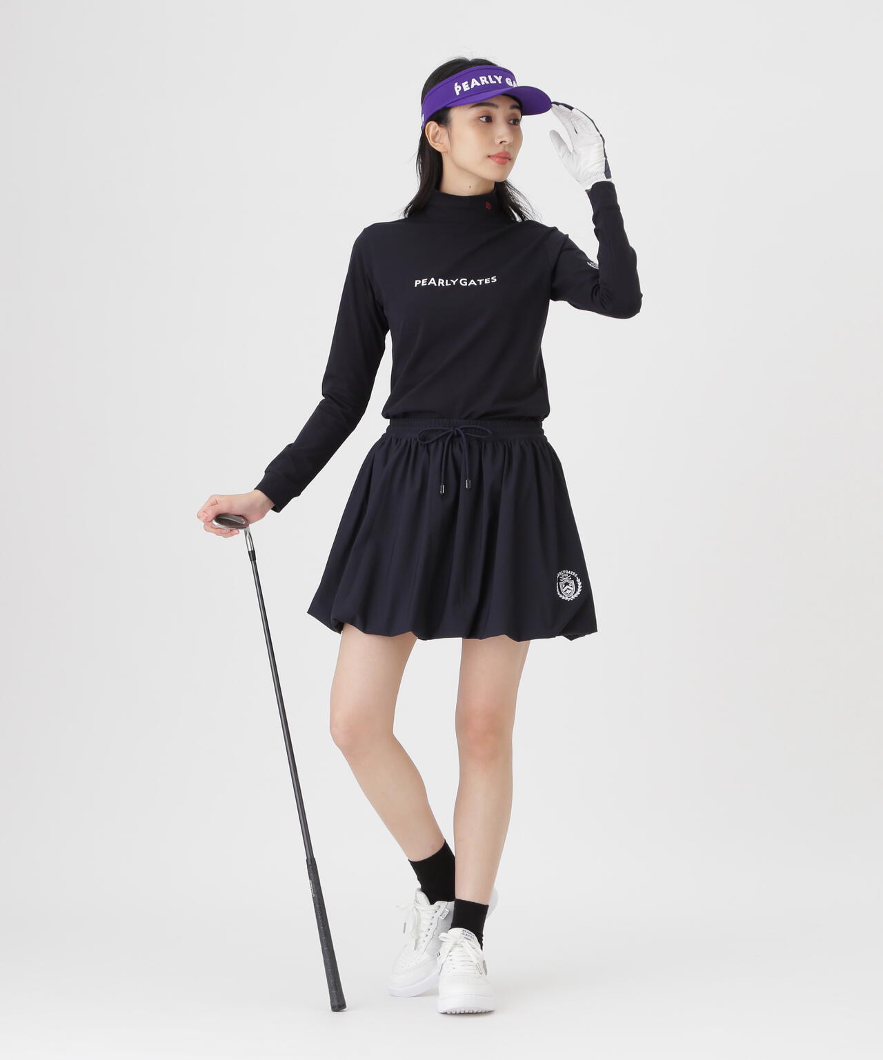 Peストレッチトリコットメッシュスカート (WOMENS)