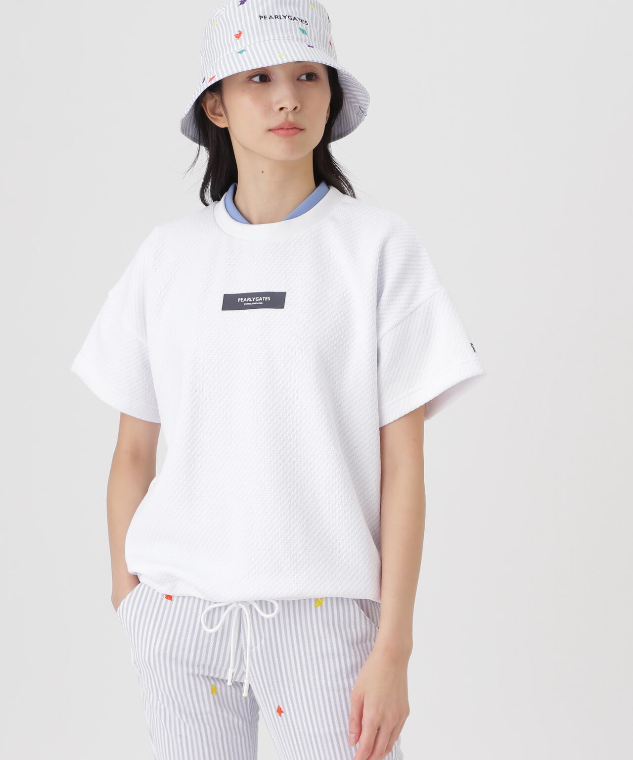 リサイクルモールカルゼクウォーター半袖クルーネックプルオーバー (WOMENS)