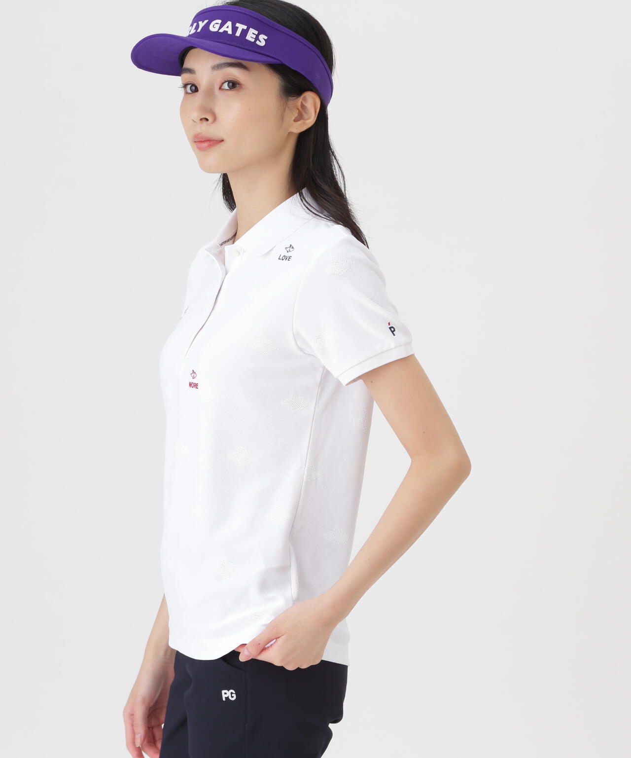 メッシュジャガード半袖ポロシャツ (WOMENS)